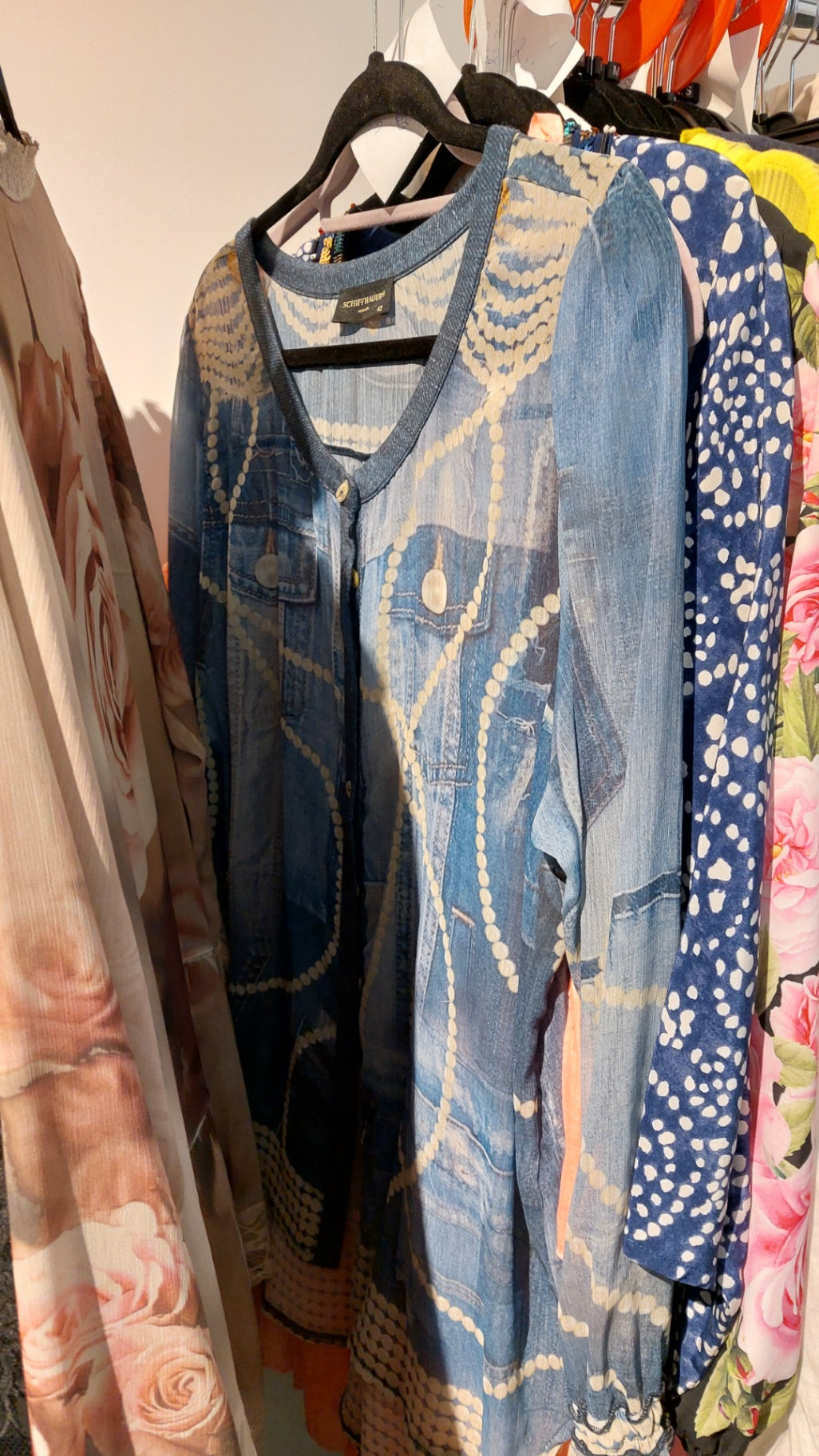 Schiffhauer Bluse Blau Größe: M