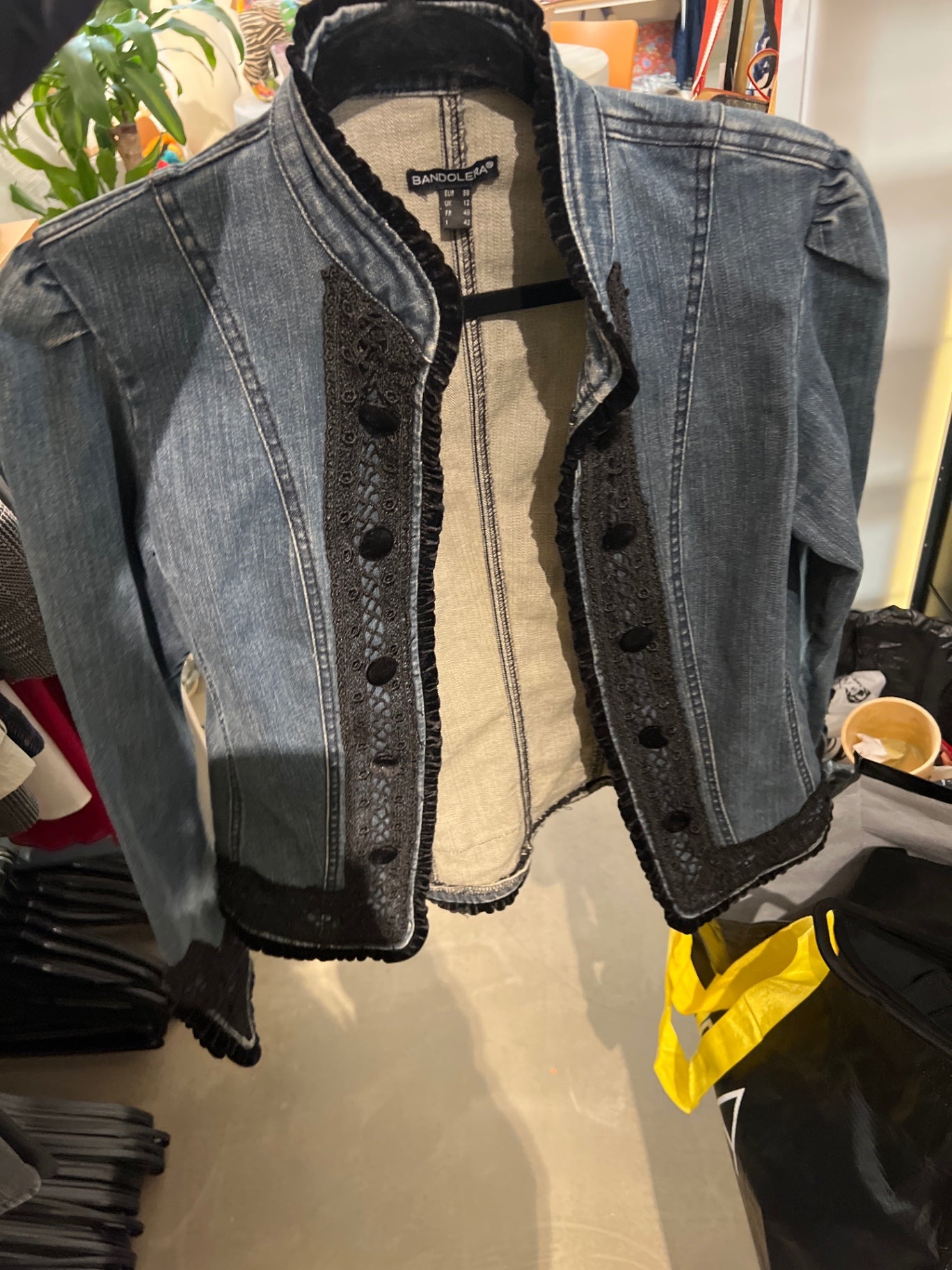 Bandolera Jeansjacke Blau Größe: 38