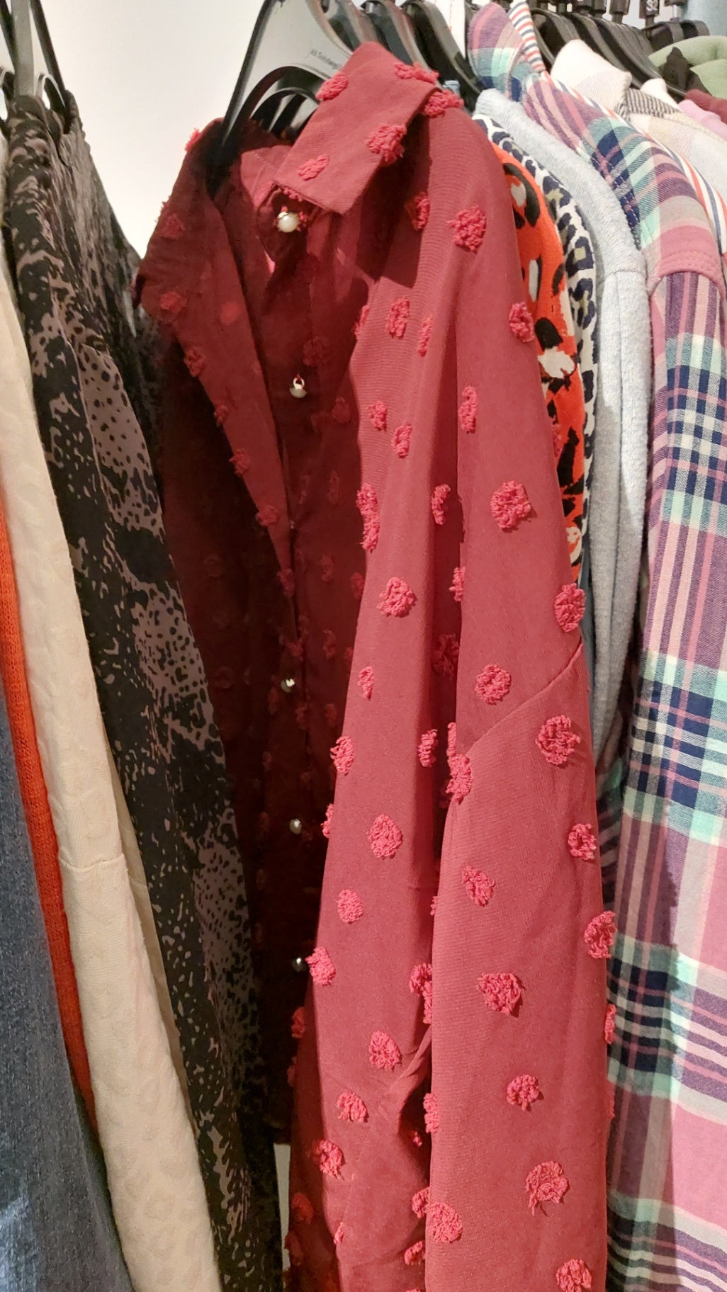 Shein Bluse Burgunderrot Größe: L