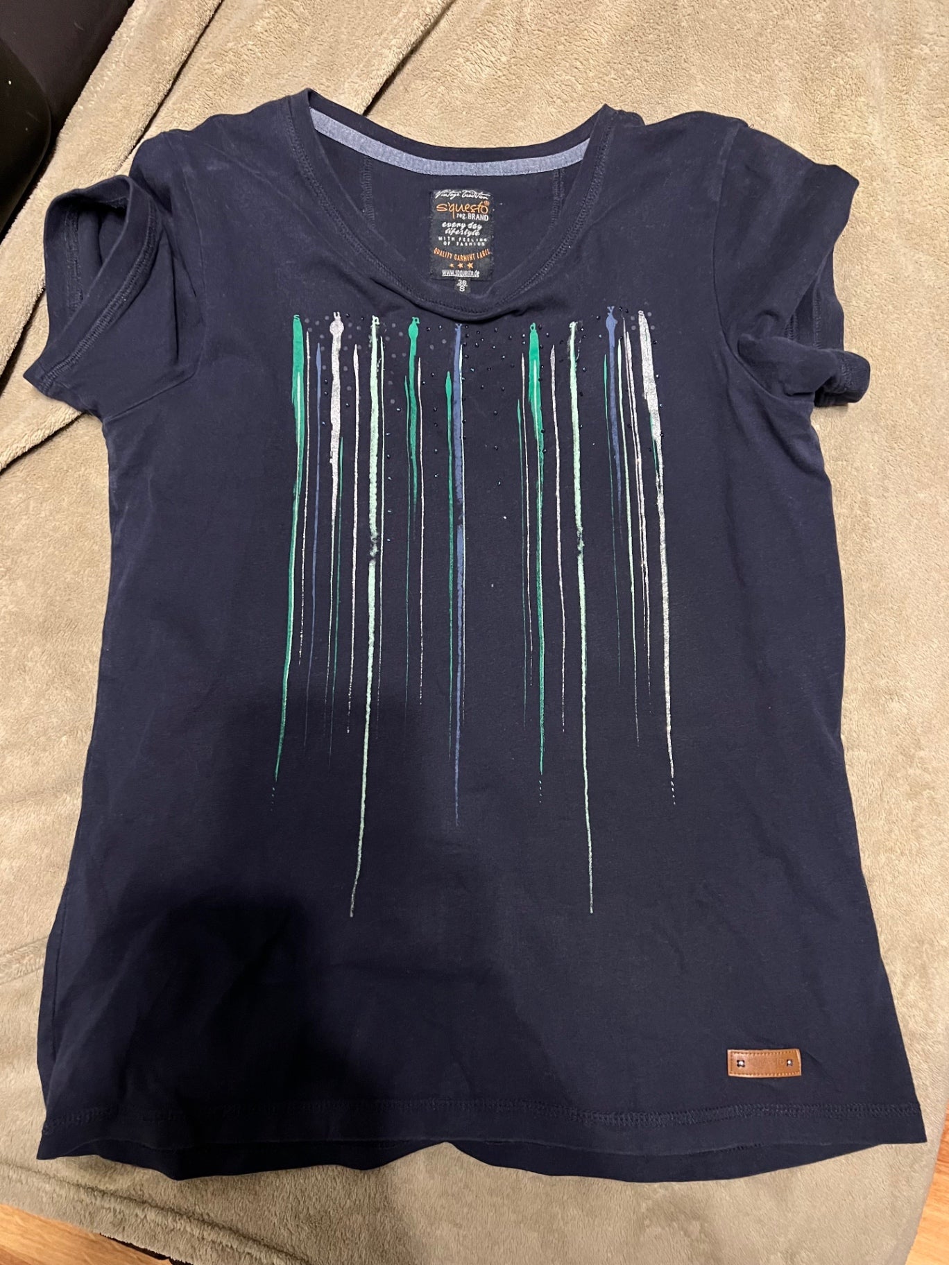 S‘questo T-Shirt Dunkelblau Größe: S