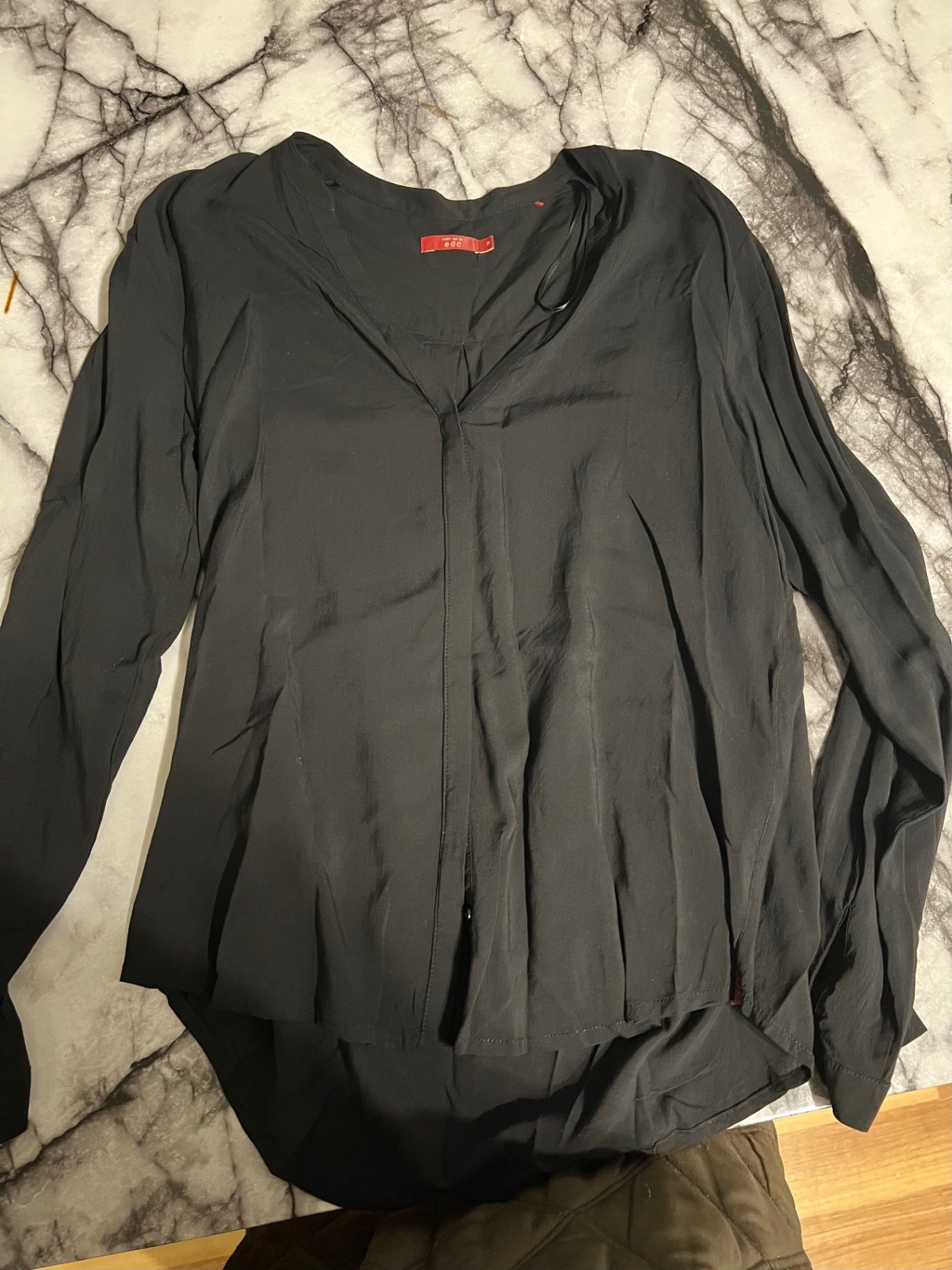 EDC Bluse Schwarz Größe: M
