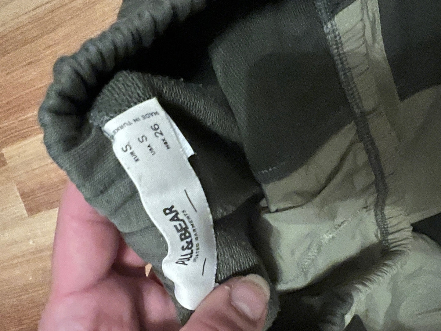 Pull & Bear Hose Hell- und Dunkelgrün Größe: 36