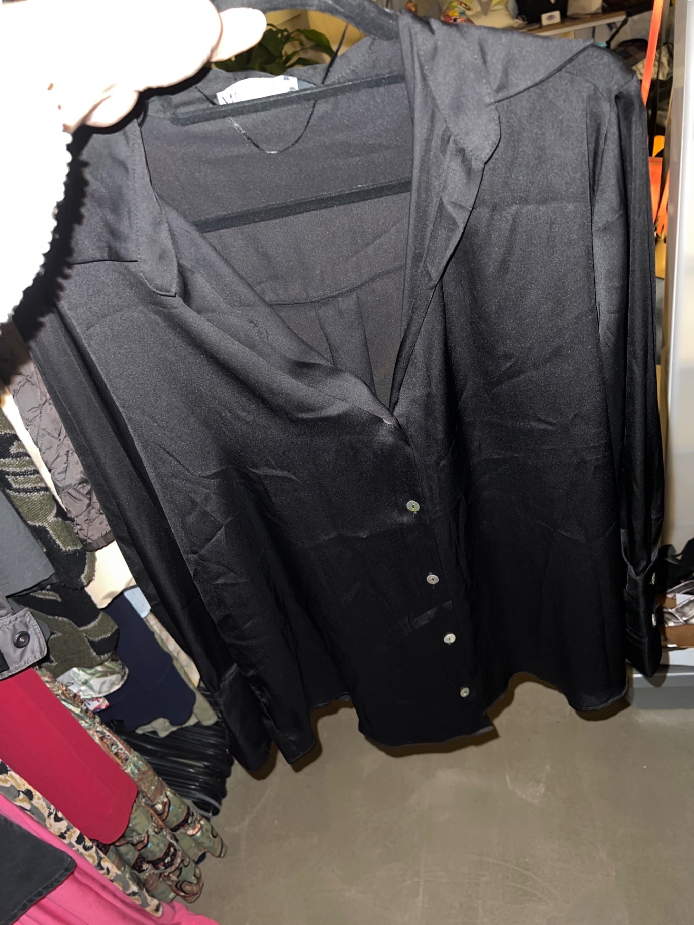 Zara Bluse Schwarz Größe: M