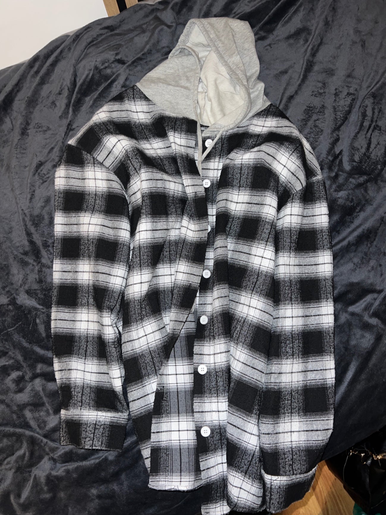 Hemdjacke Schwarz und Weiß Größe: L