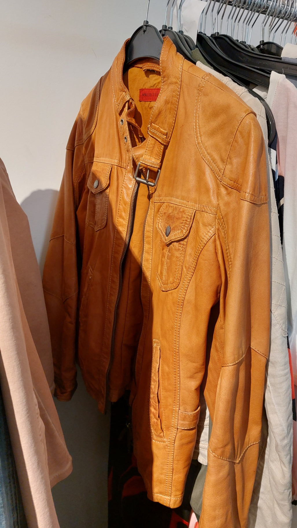 Mauritius Lederjacke Cognac Größe: 40