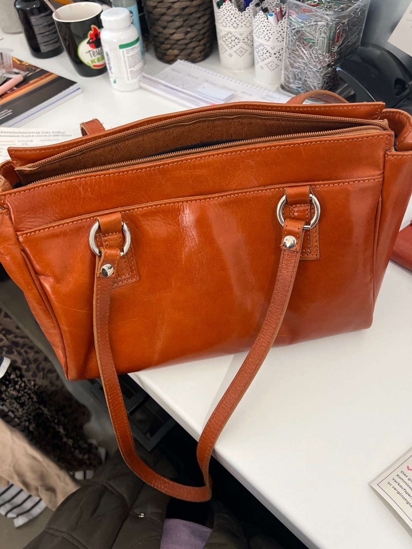 Vera Pelle Leder Tasche Braun
