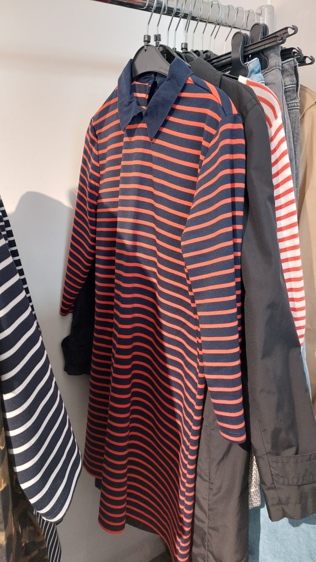 EDC Kleid Blau und Rot Größe: L