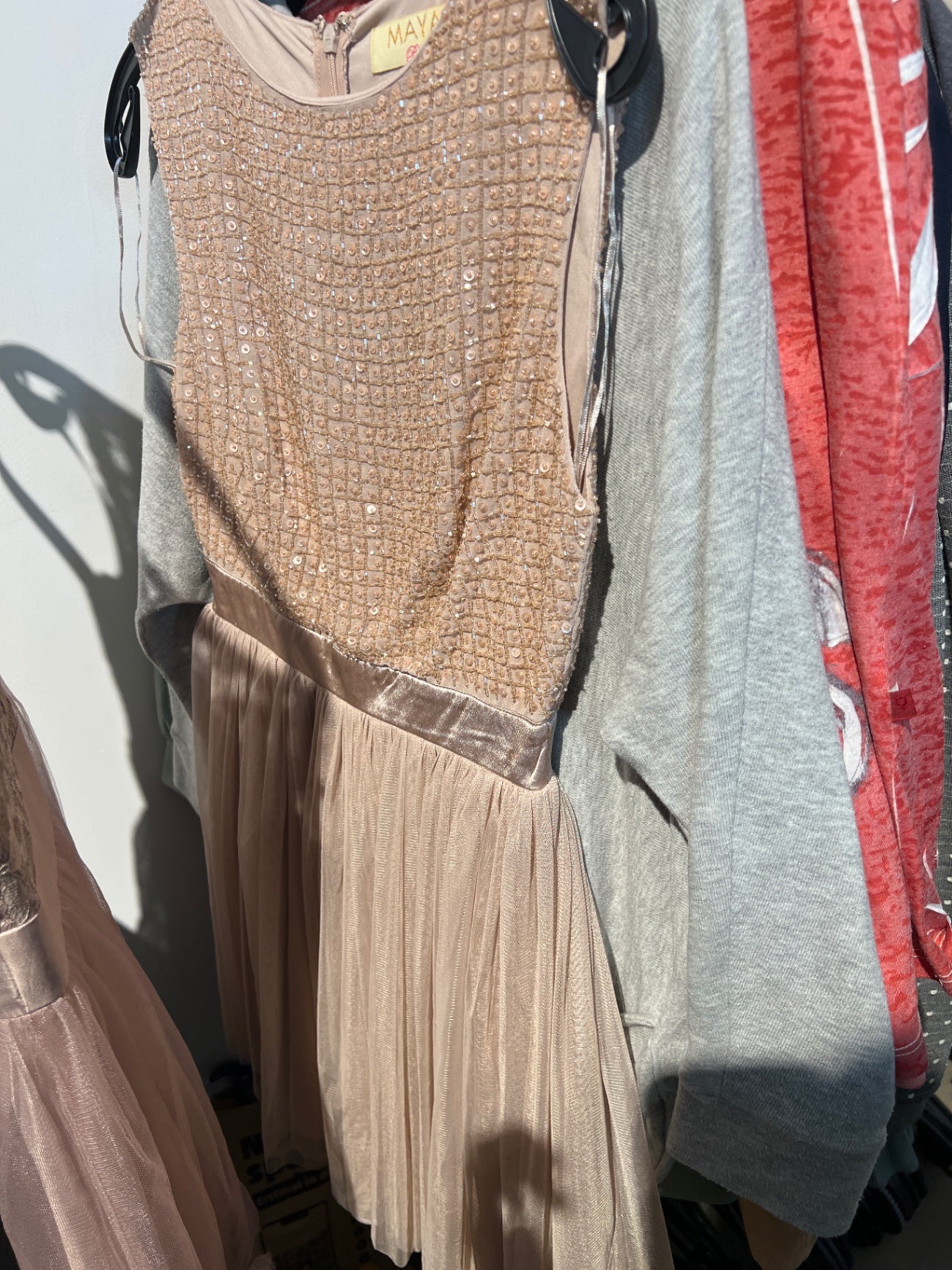 Maya Petite Kleid Beige Größe: M