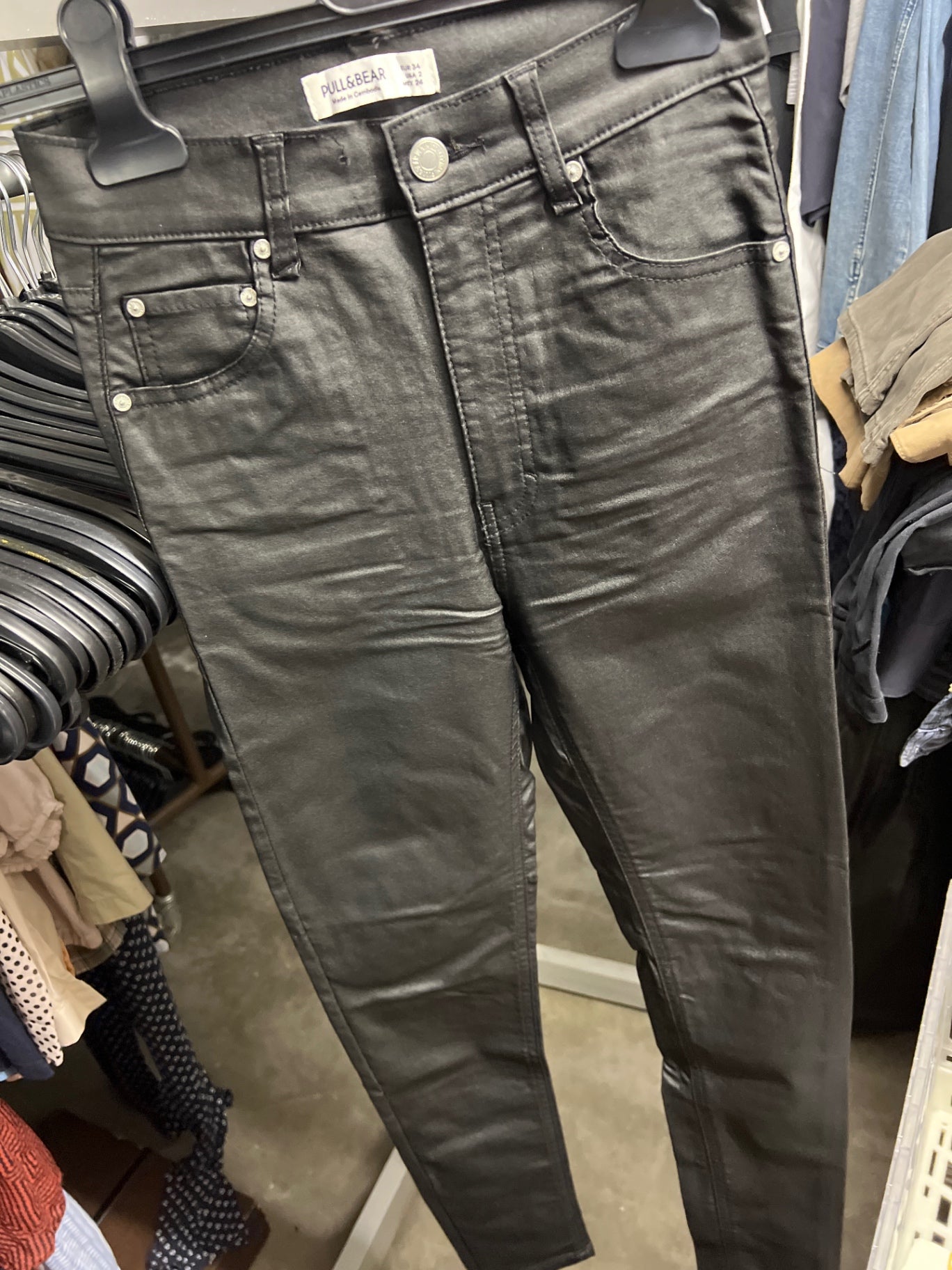 Pull&Bear Jeans Schwarz Größe: XS