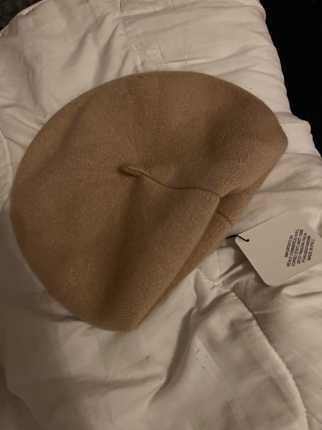 Angora, Cashmere, Viscose Mütze Beige