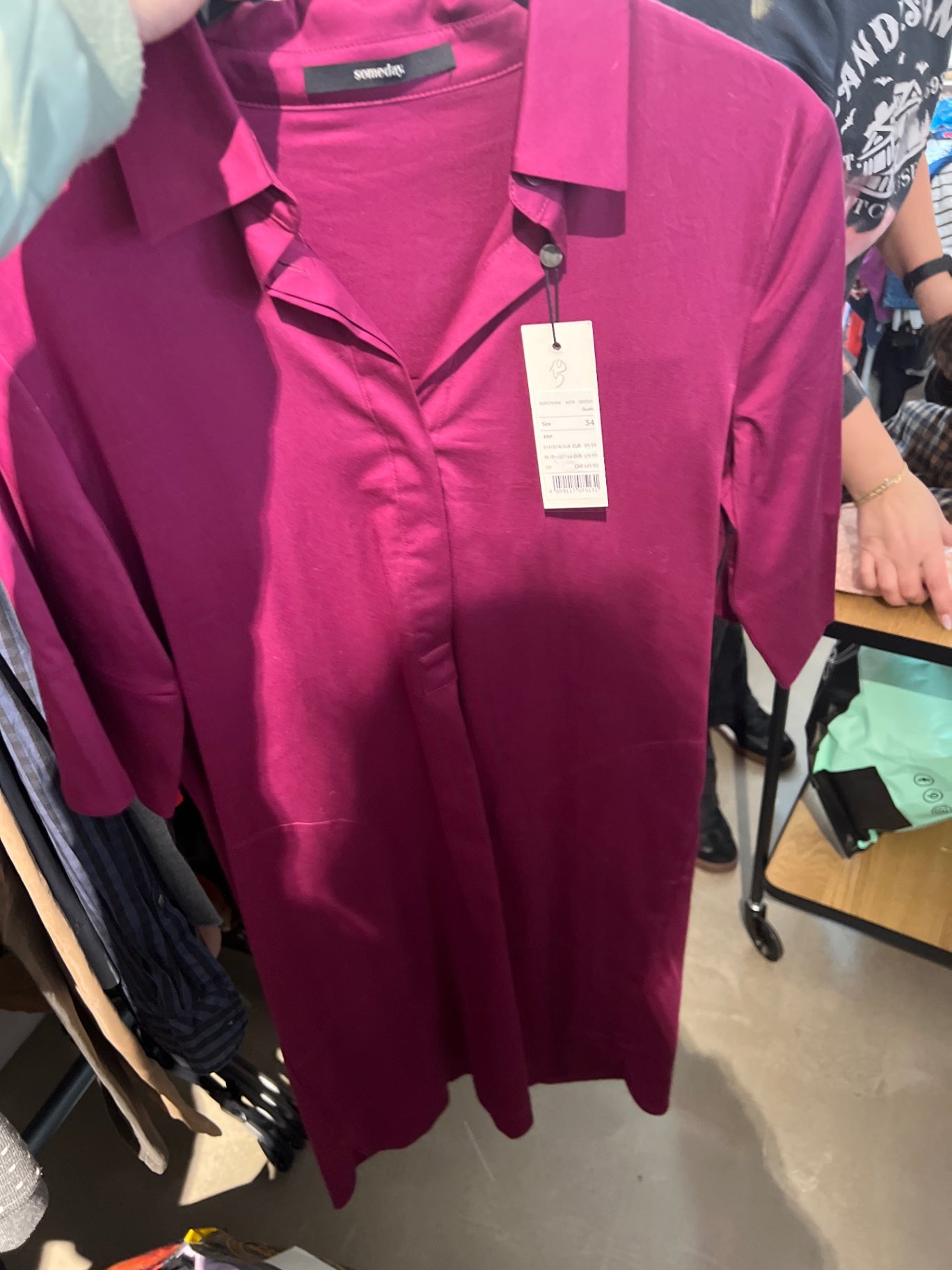 NEU Someday Blusenkleid Magenta Größe: XS