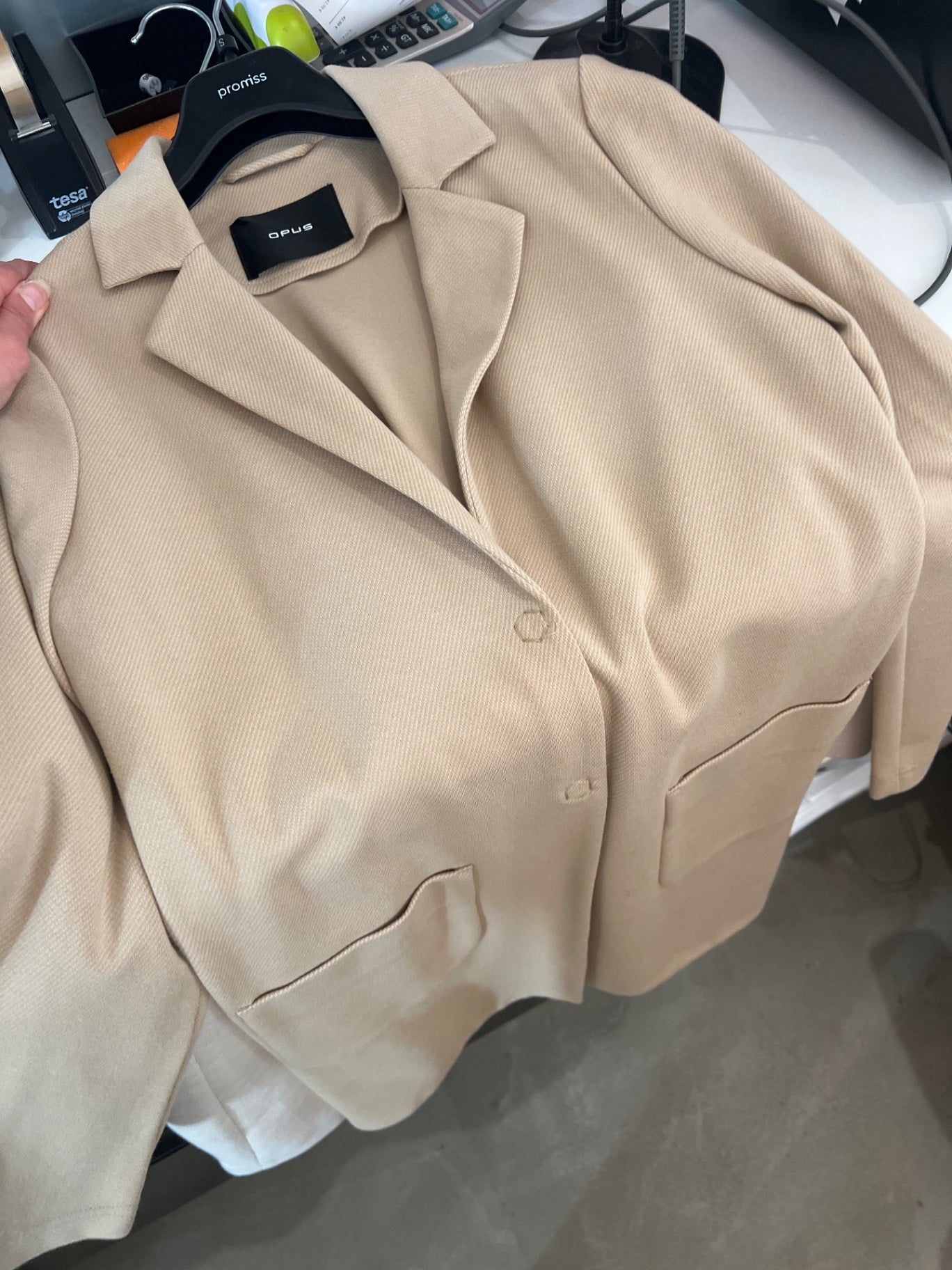 OPUS Mantel Beige Größe: S