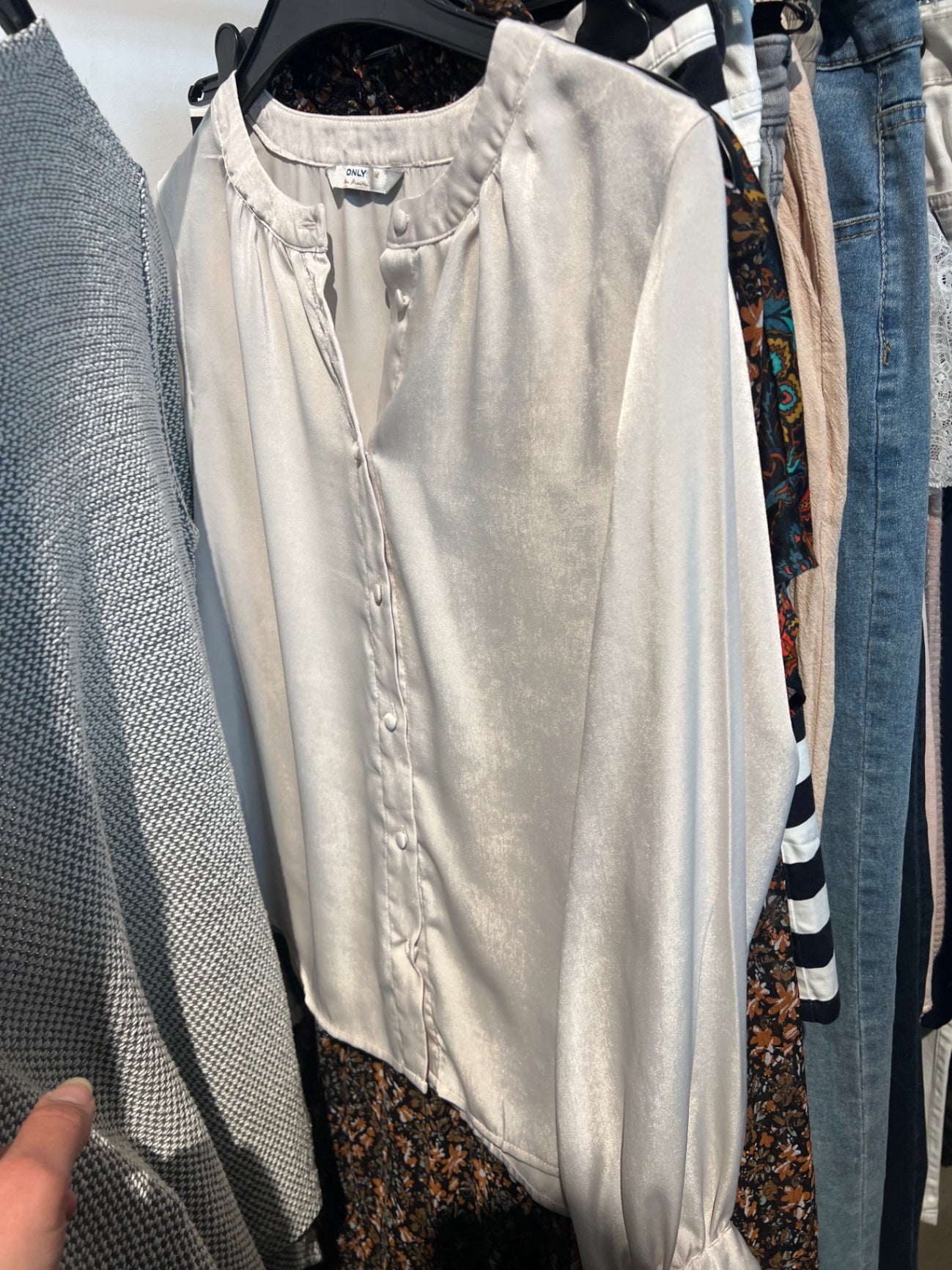ONLY Bluse Hellbeige Größe: M