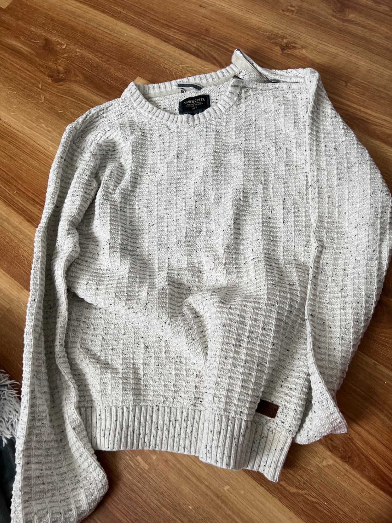 B WARE Fleck Pullover Grau Größe: XL