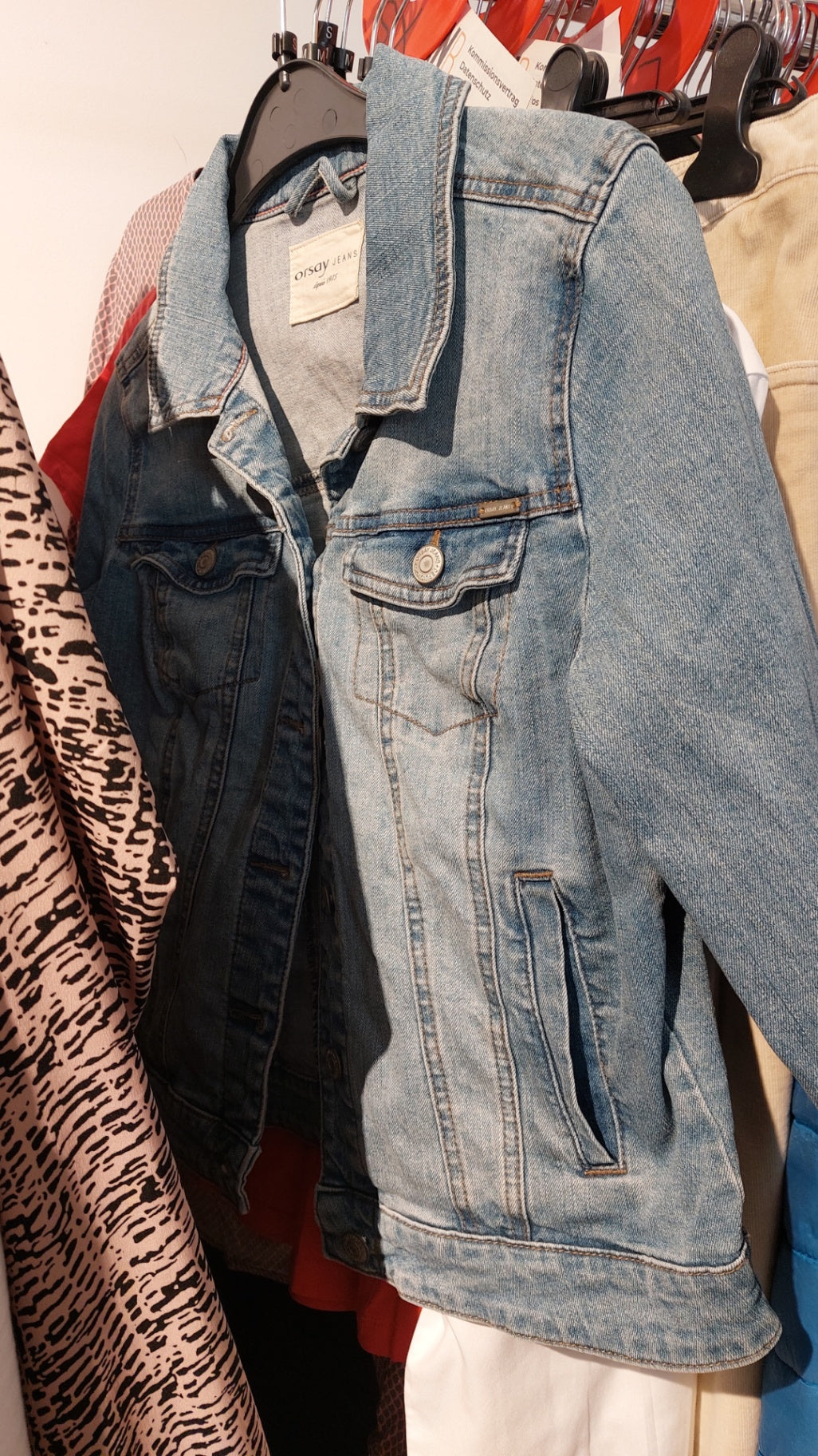 Orsay Jeansjacke Hellblau Größe: S
