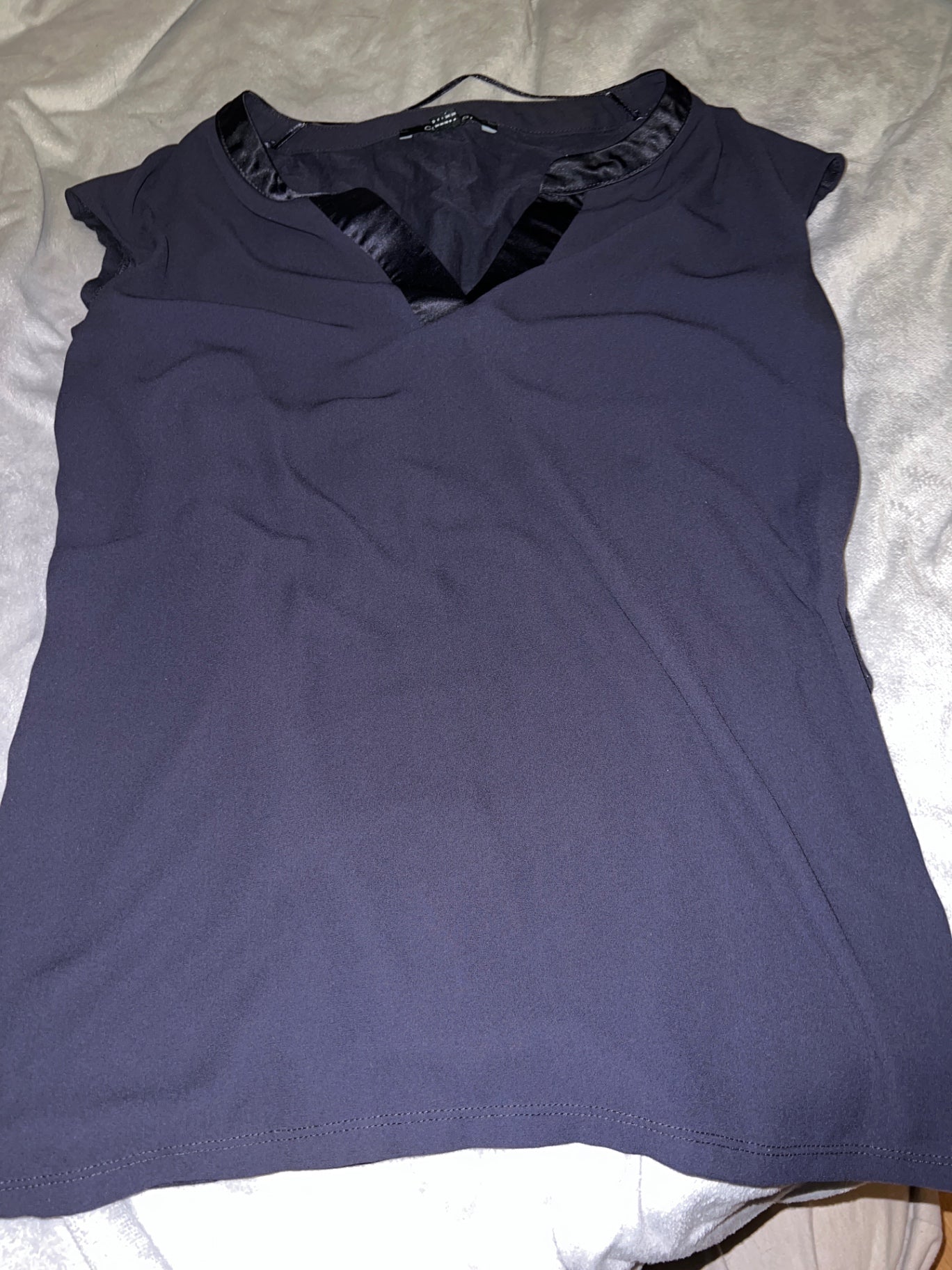 Comma Top mit Kragen Schwarz Größe: XS