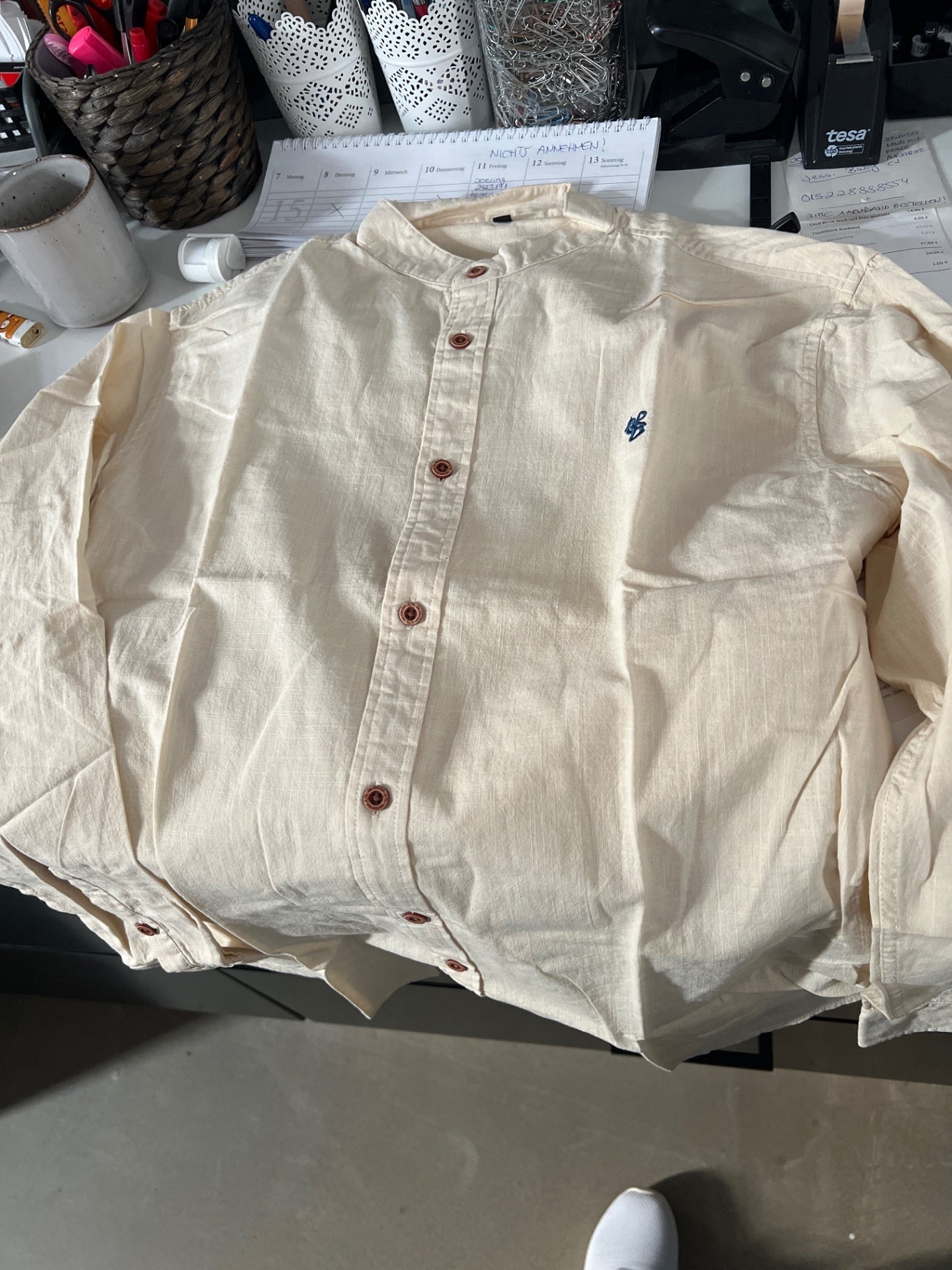 NEU! Basisdept. Hemd Beige Größe: M