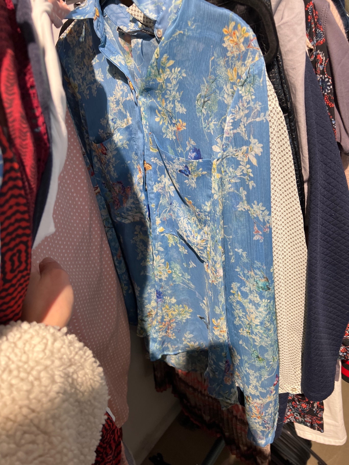 Zara Bluse Blau Größe: M