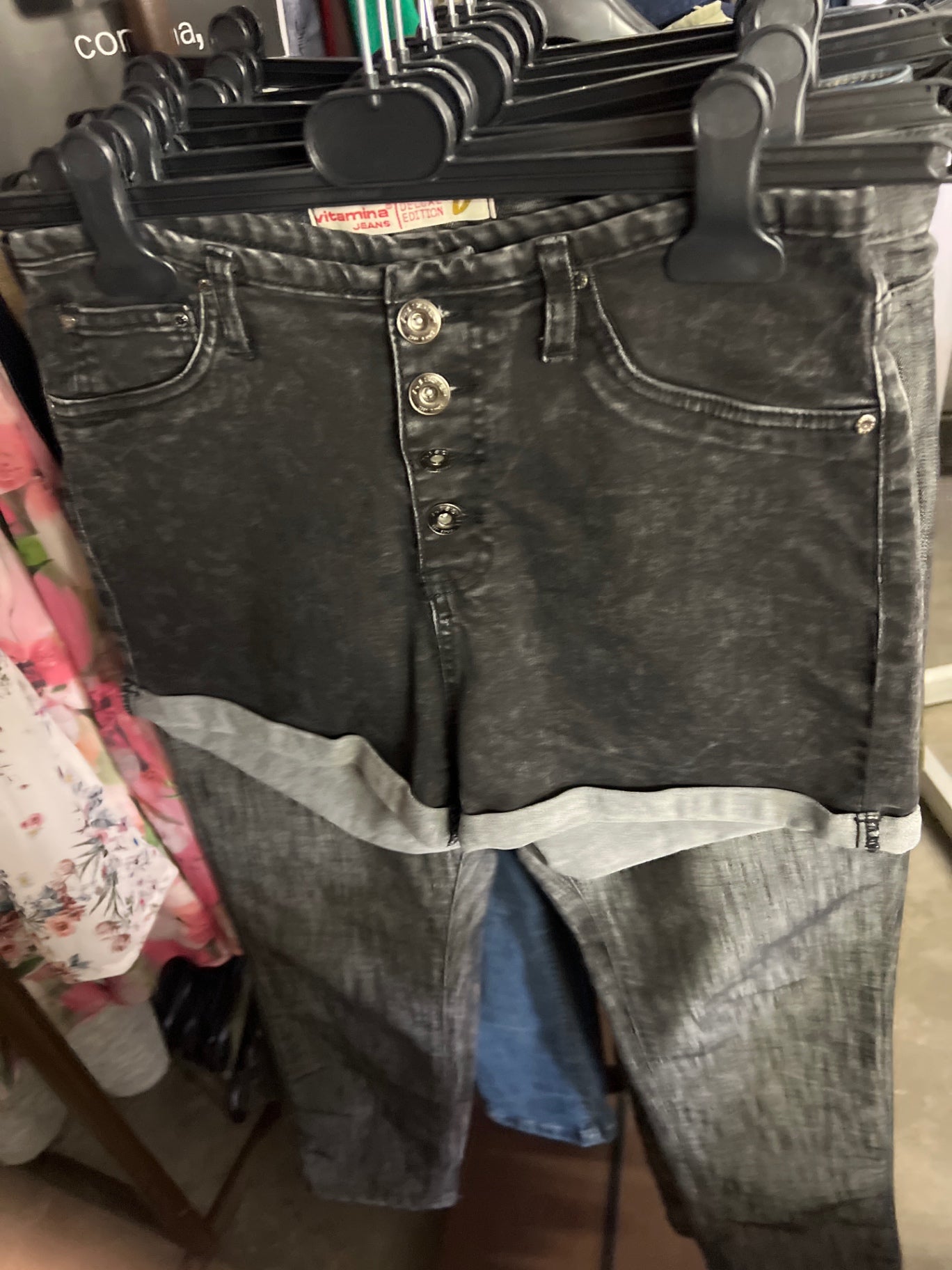 FSBN Sister Jeansshorts Grau Größe: M