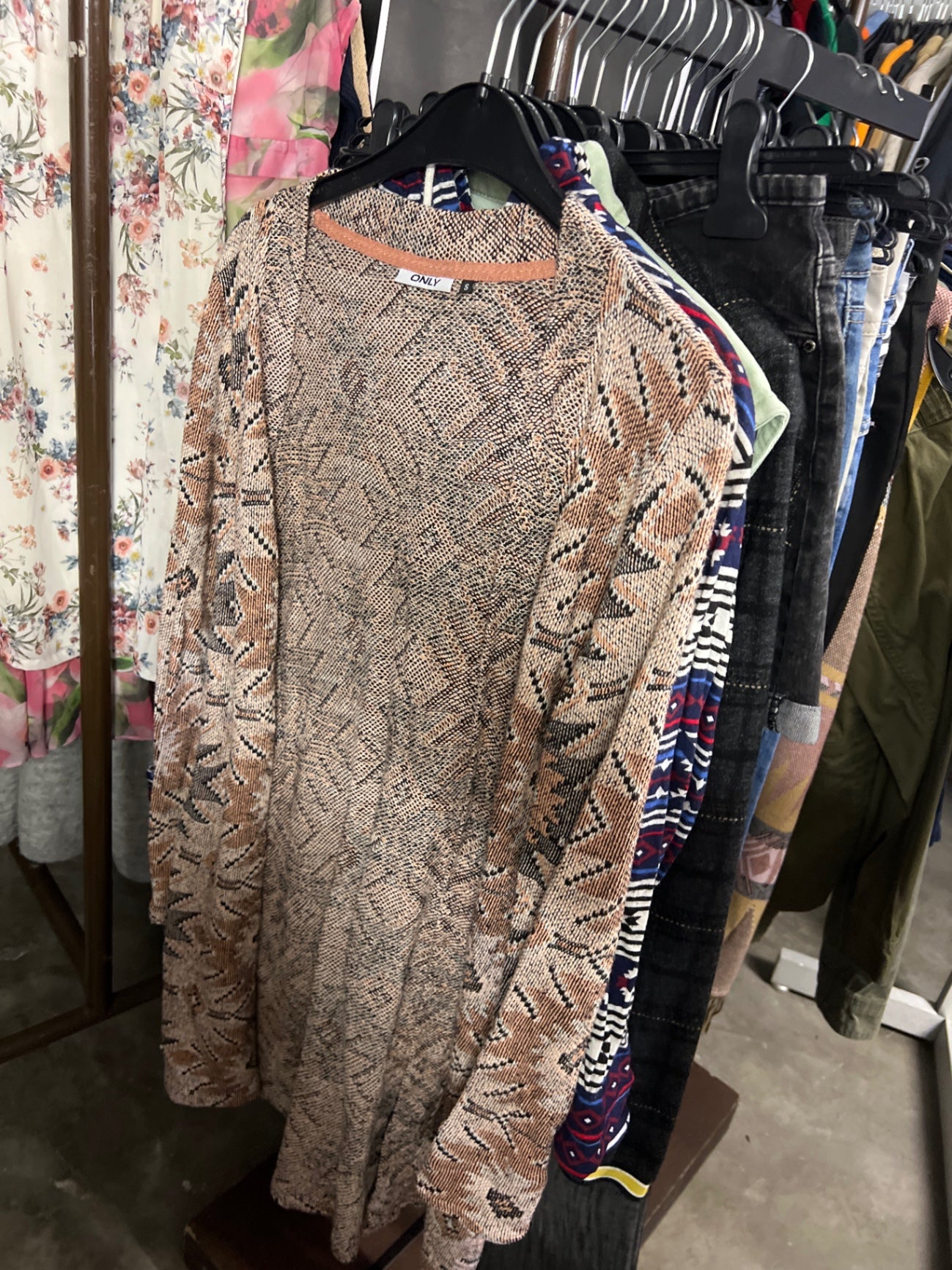 ONLY Cardigan Rosa mit Muster Größe: S