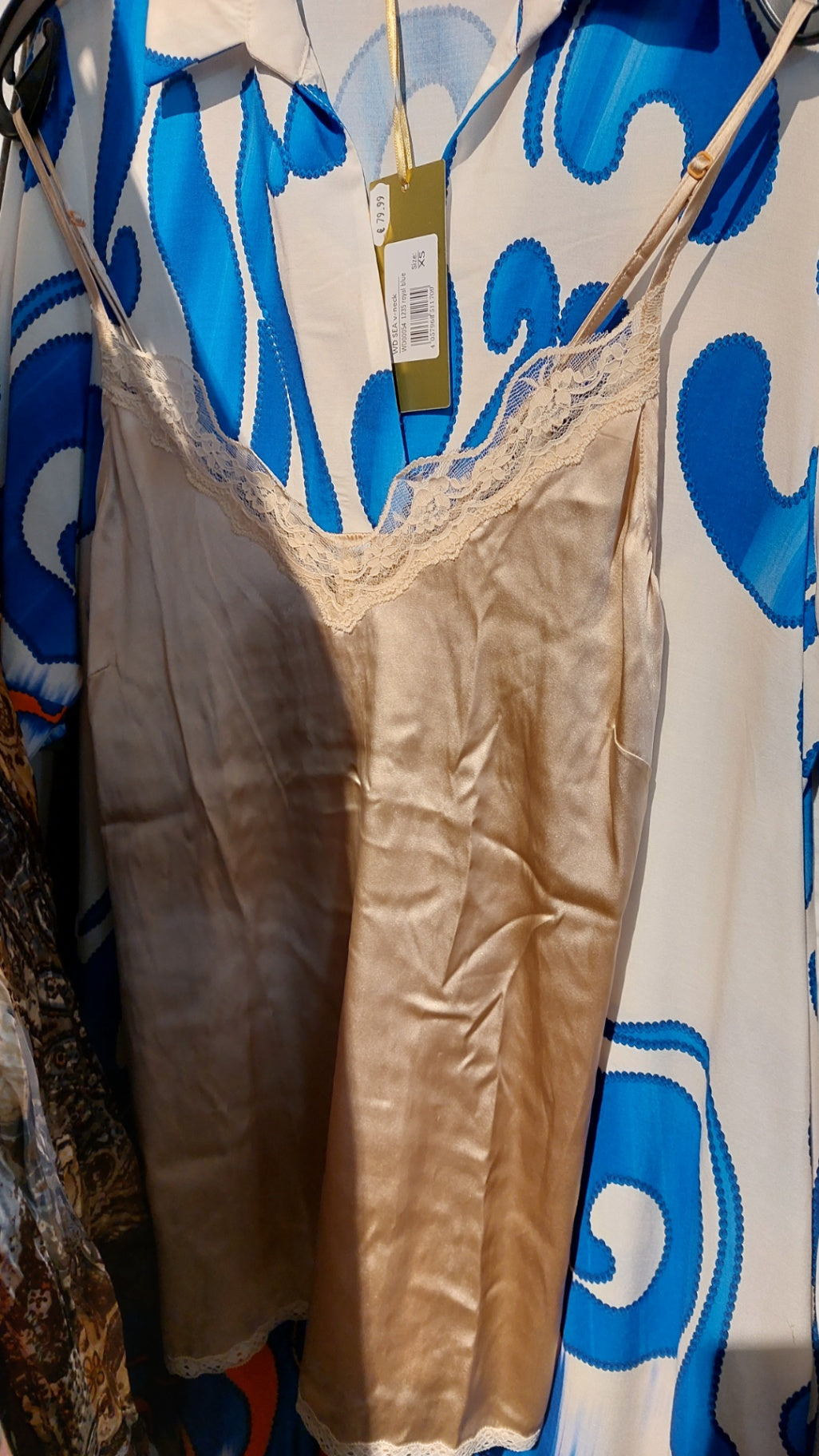 No mans Lend Top Beige Größe: S