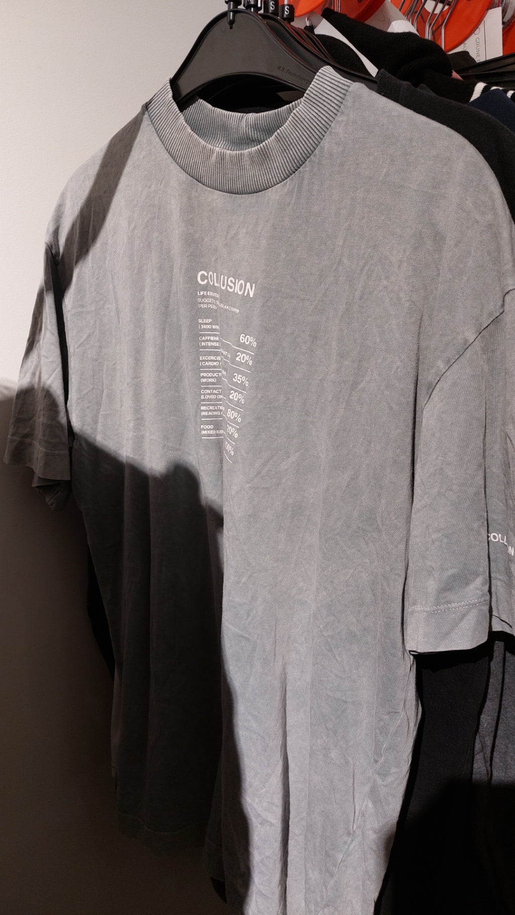 COLUSION T-Shirt Grau Größe: M