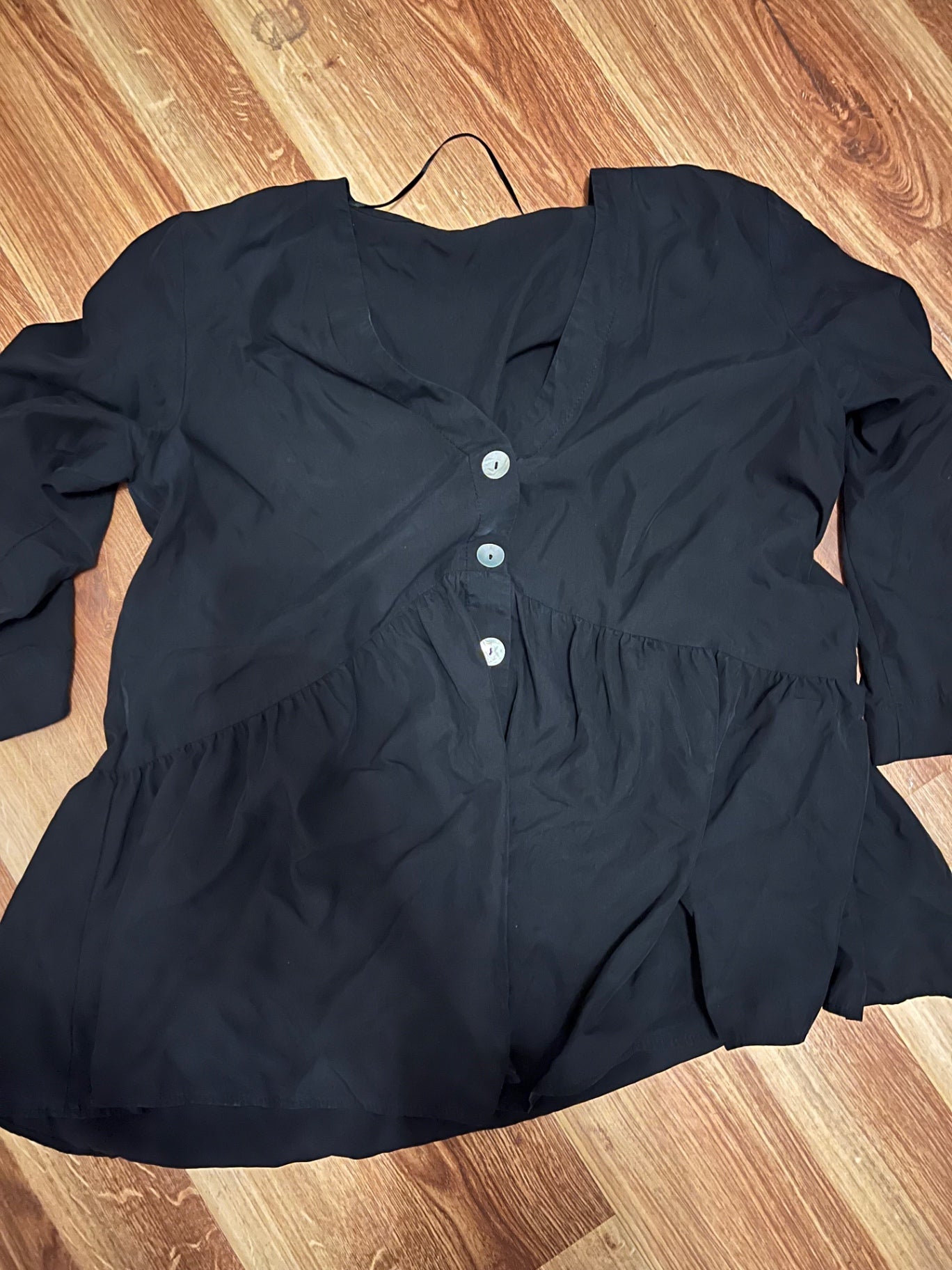 Zara Bluse Schwarz Größe: XL
