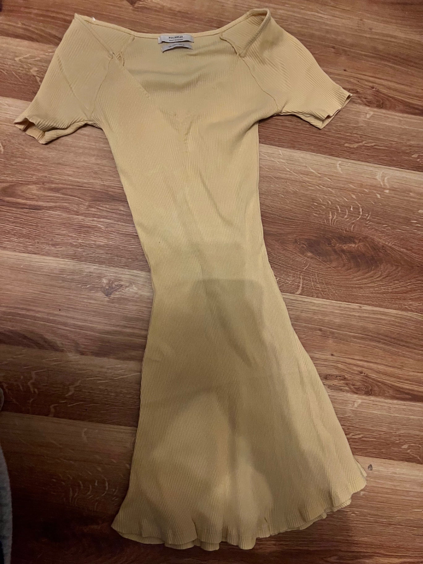 Pull & Bear Kleid Gelb Größe: XS