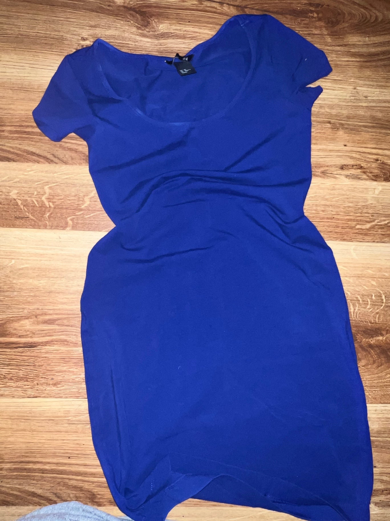 H&M Tshirt Kleid Blau Größe: XS