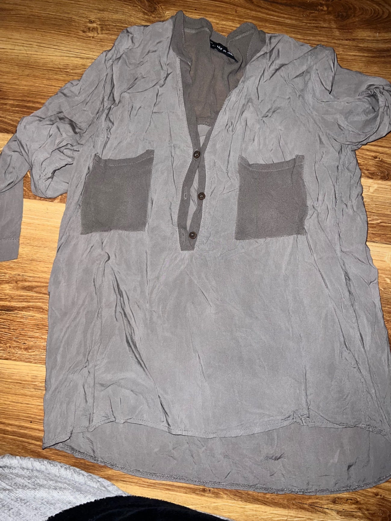Made in Italy Bluse Viscose Grau Größe: S