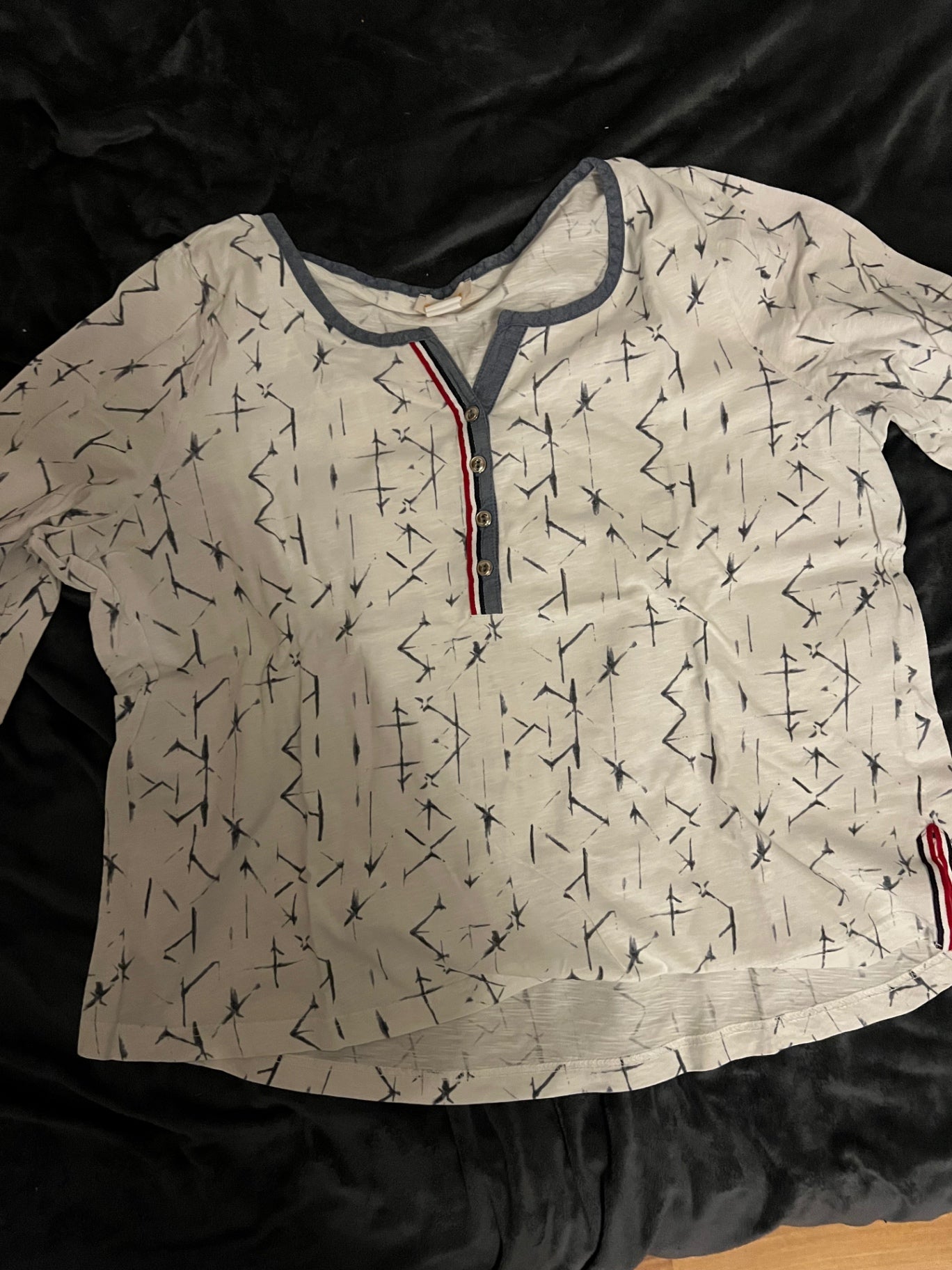 Ambria Shirt Weiß mit Muster Größe: 46