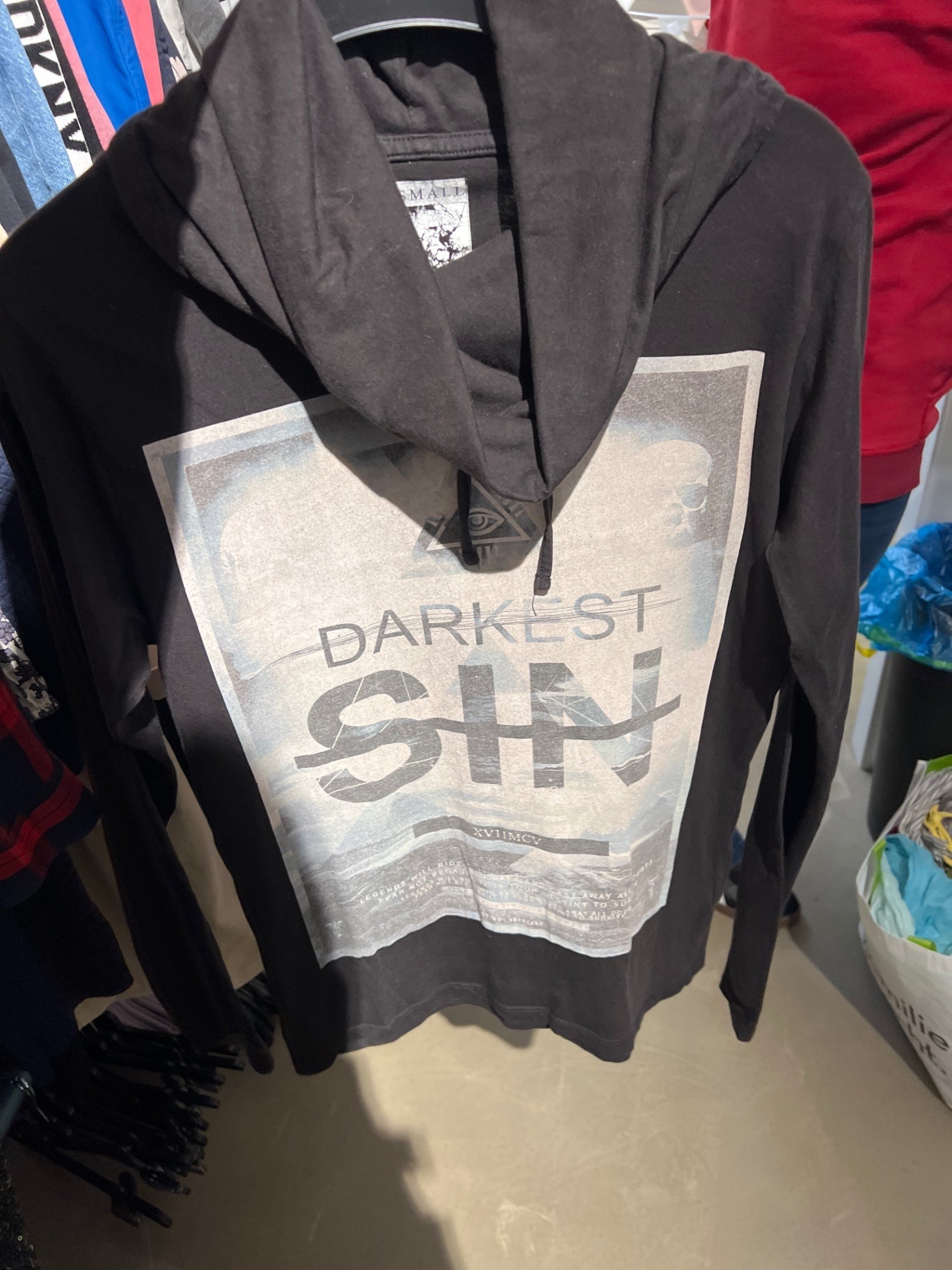 Sweatshirt Schwarz Größe: S