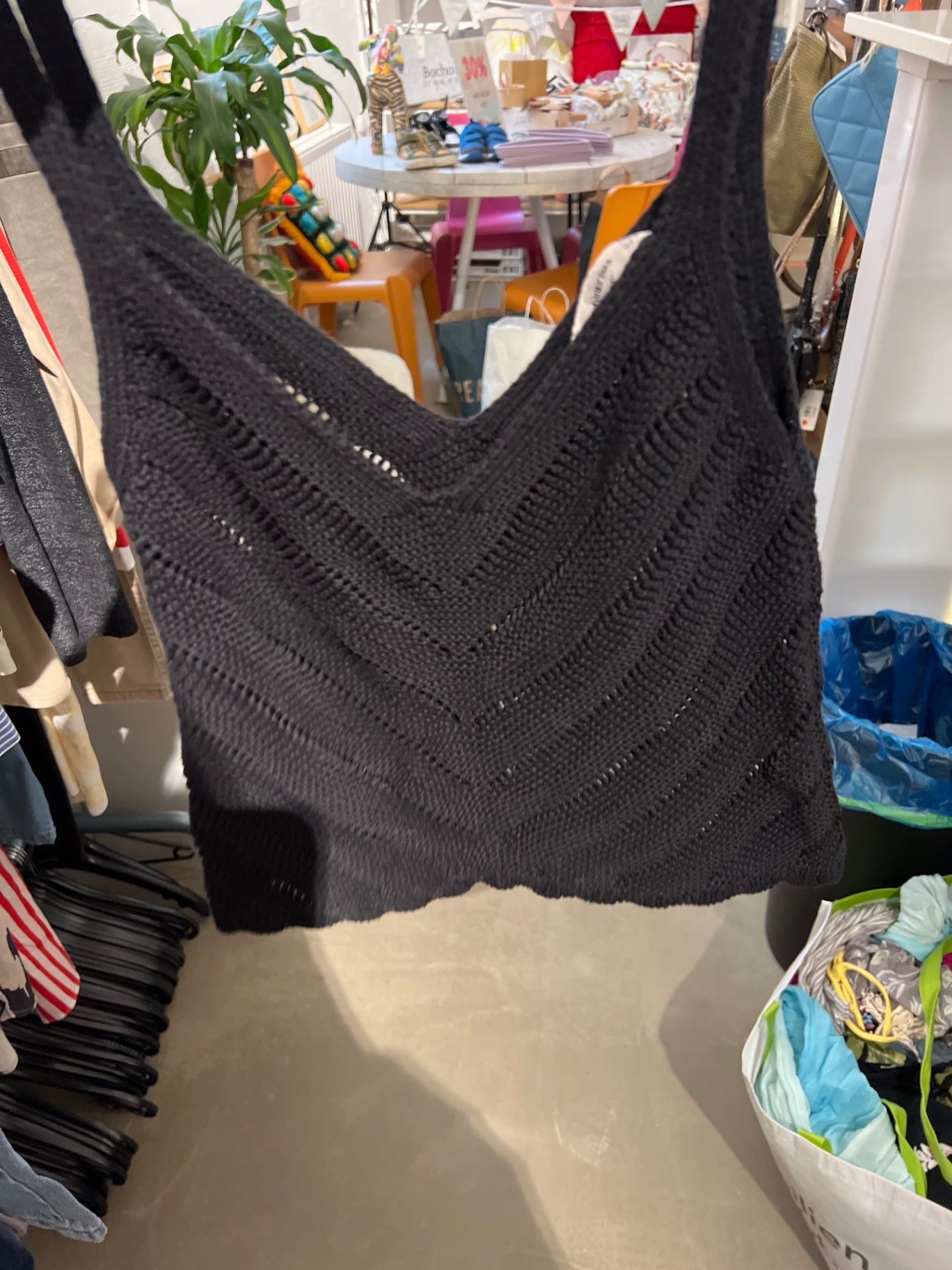 Stradivarius Top Schwarz Größe: M