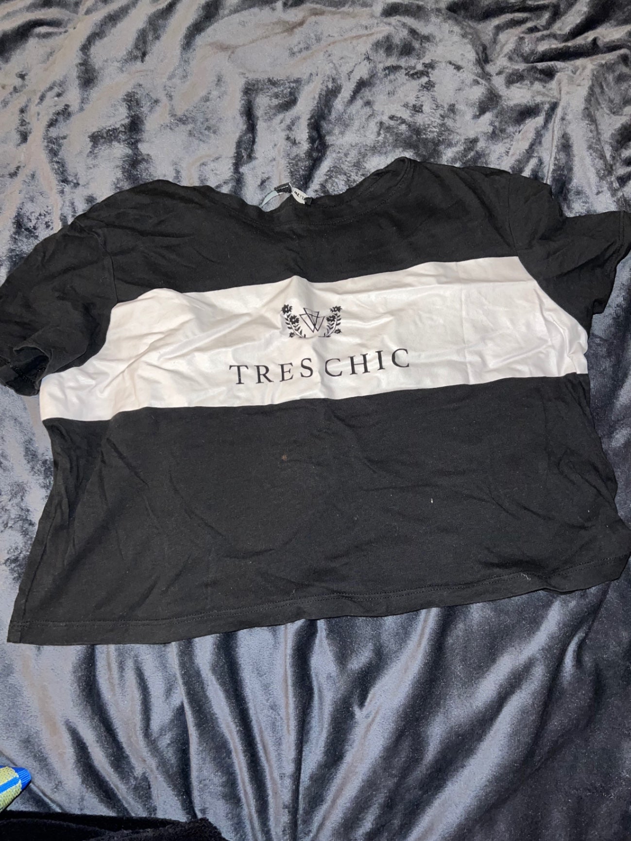 Tally Weijl T-Shirt Schwarz-Weiß Größe: M