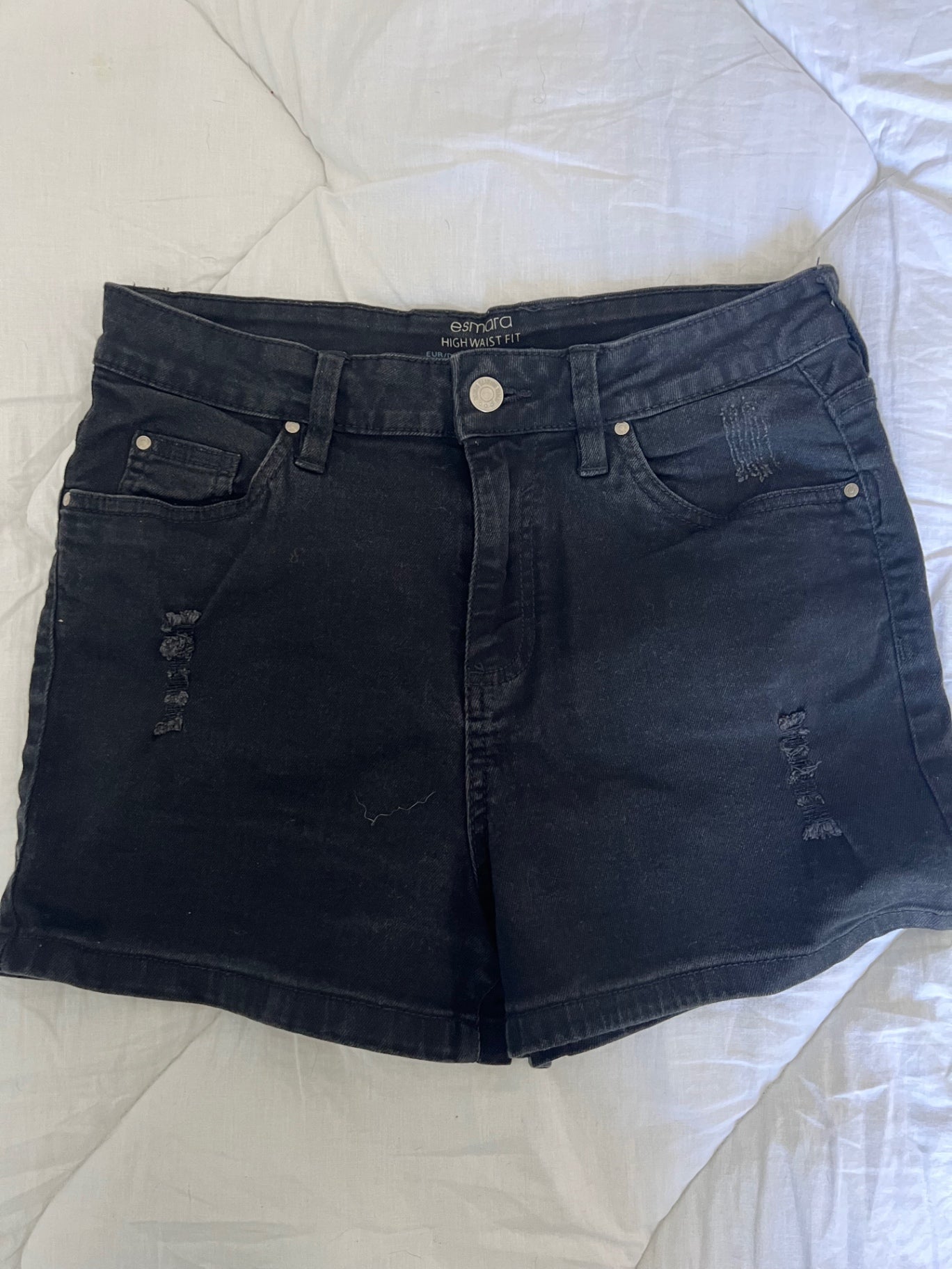 Esmara Jeansshorts Schwarz Größe: M