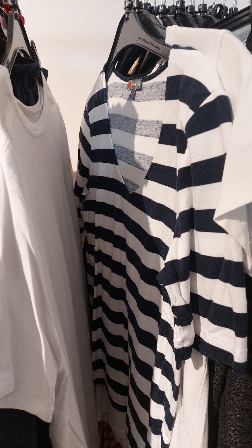 Street One T-Shirt Blau und Weiß Größe: M