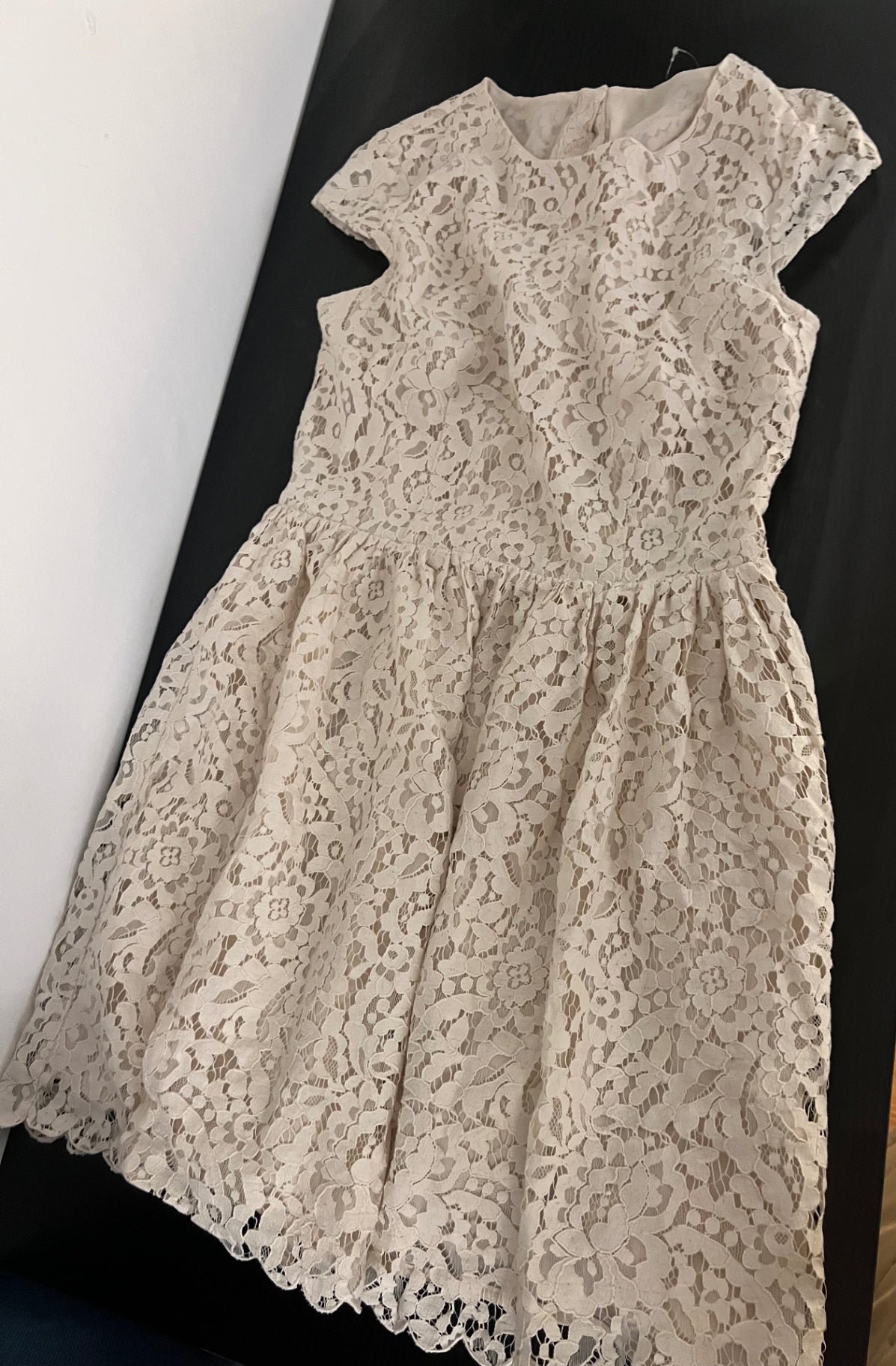 H&M Kleid Cremefarben Größe: S