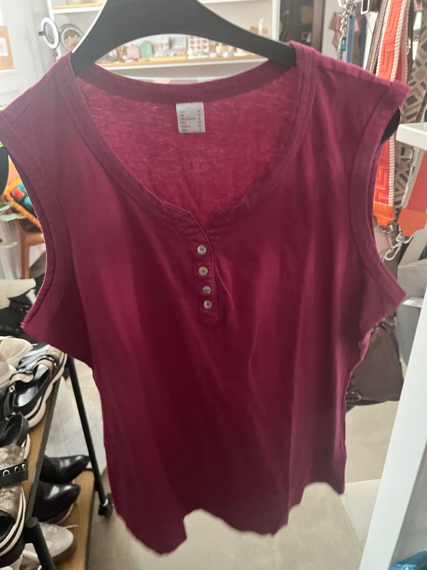 Shirt Bordeauxrot Größe: 44