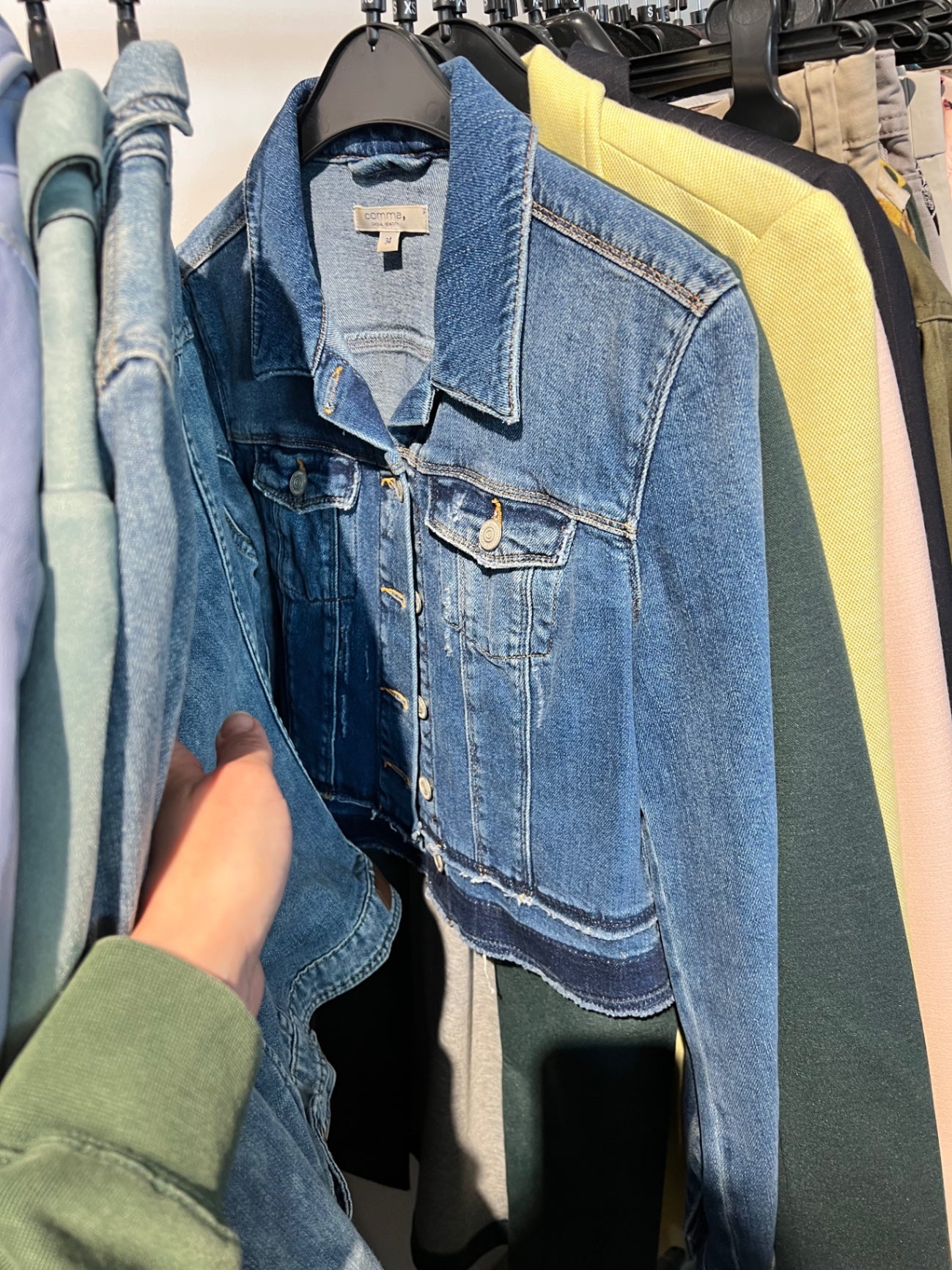 Comma Jeansjacke Blau Größe: XS