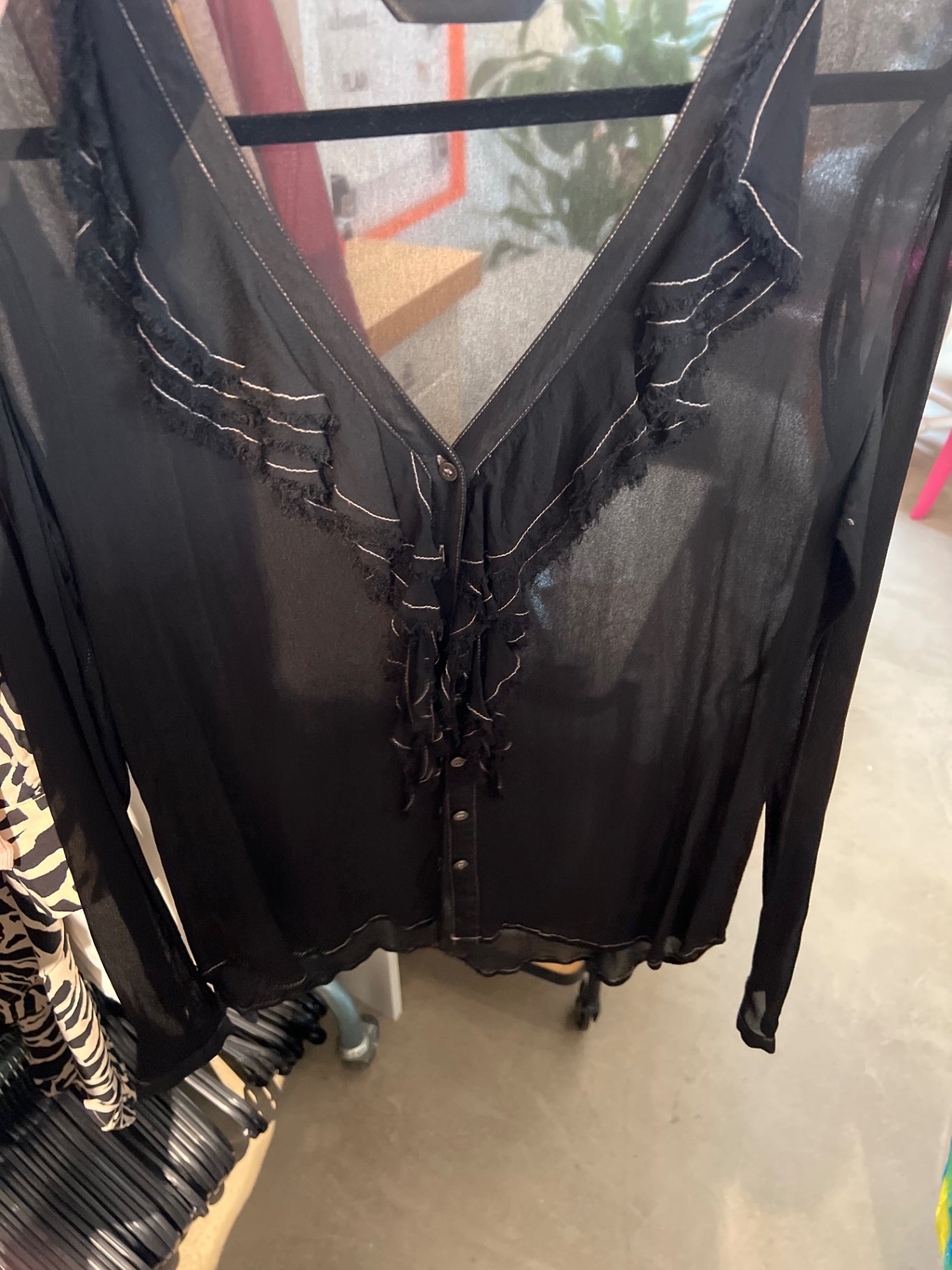 Bluse Schwarz Größe: M