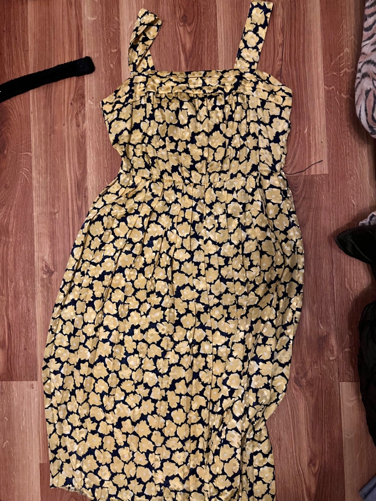 Vintage Frank Walder Kleid Gelb Größe: 40