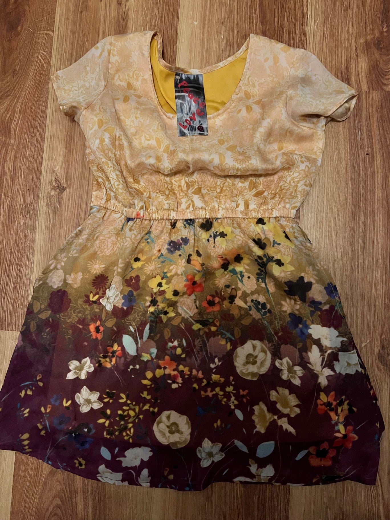 Peace n’ Love Kleid Gelb Größe: M