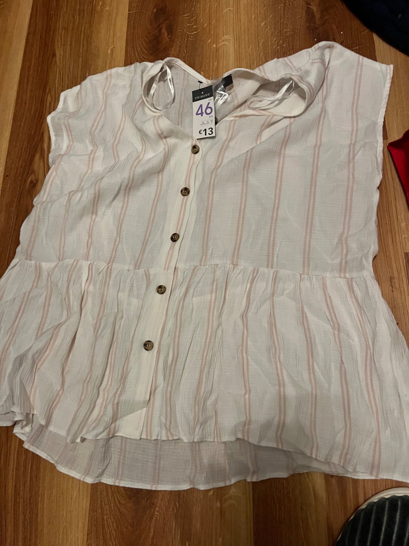 Primark Hemdbluse Beige Größe: 46