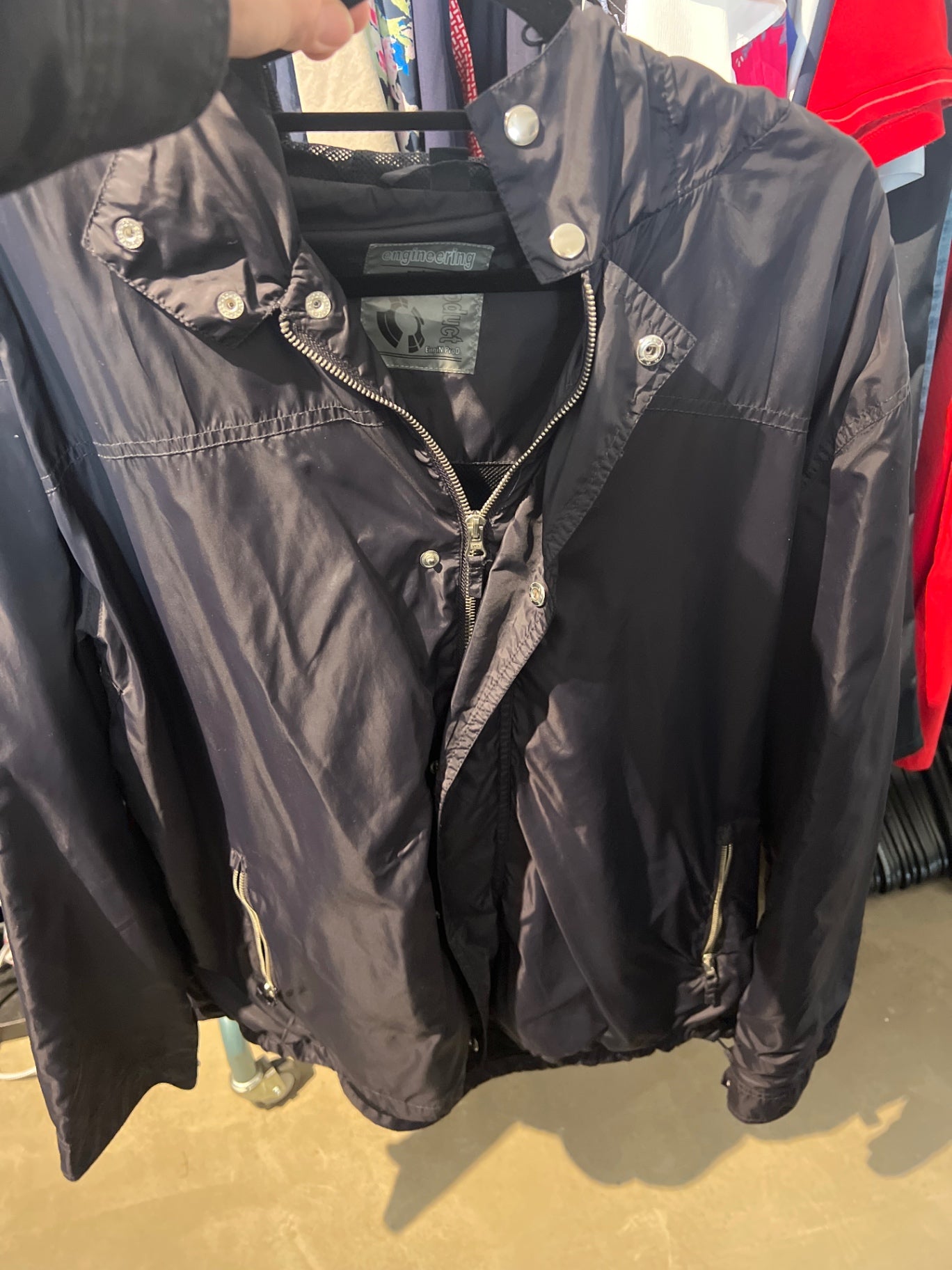 Engineering Jacke Schwarz Größe: XL