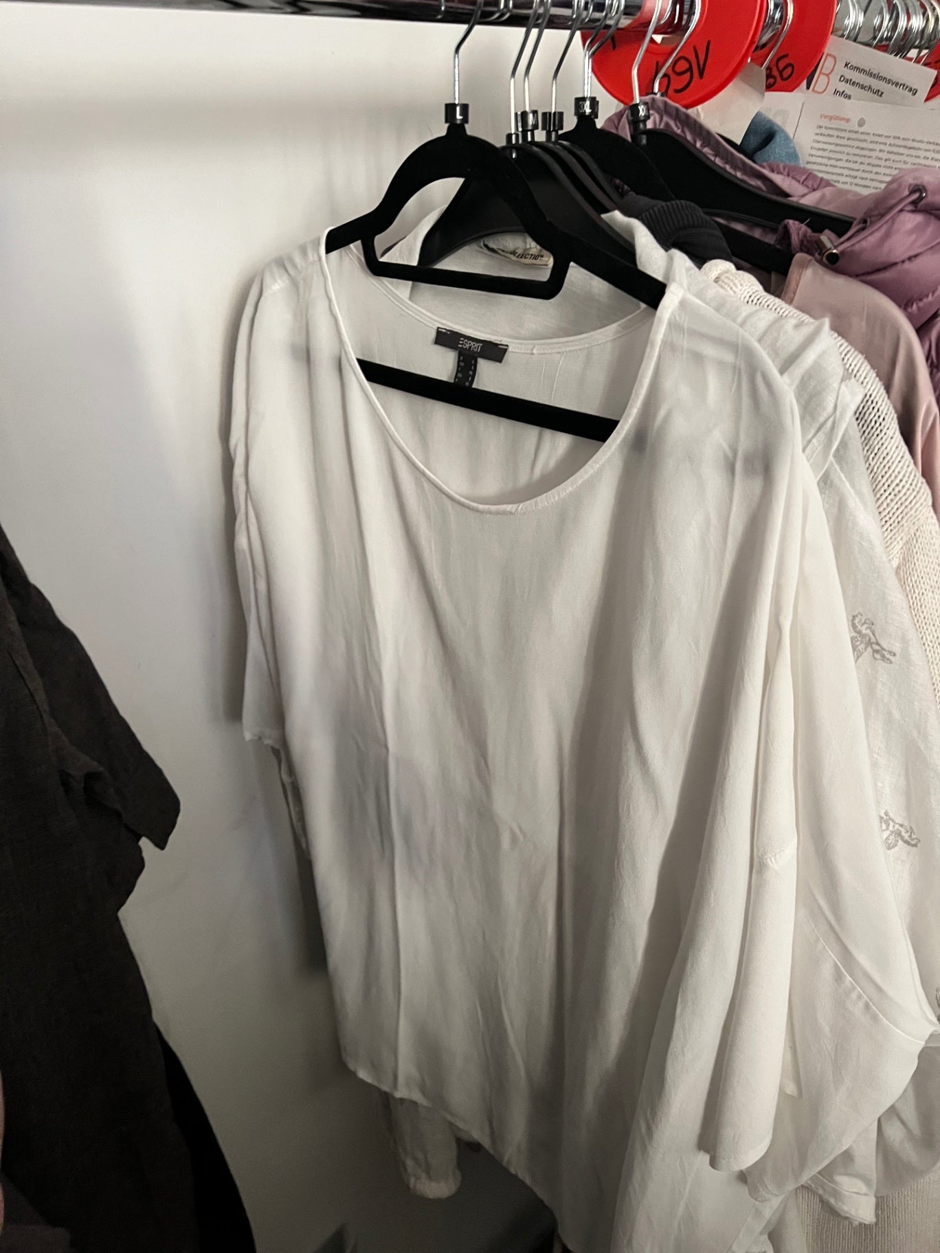 Esprit Bluse Weiß Größe: L