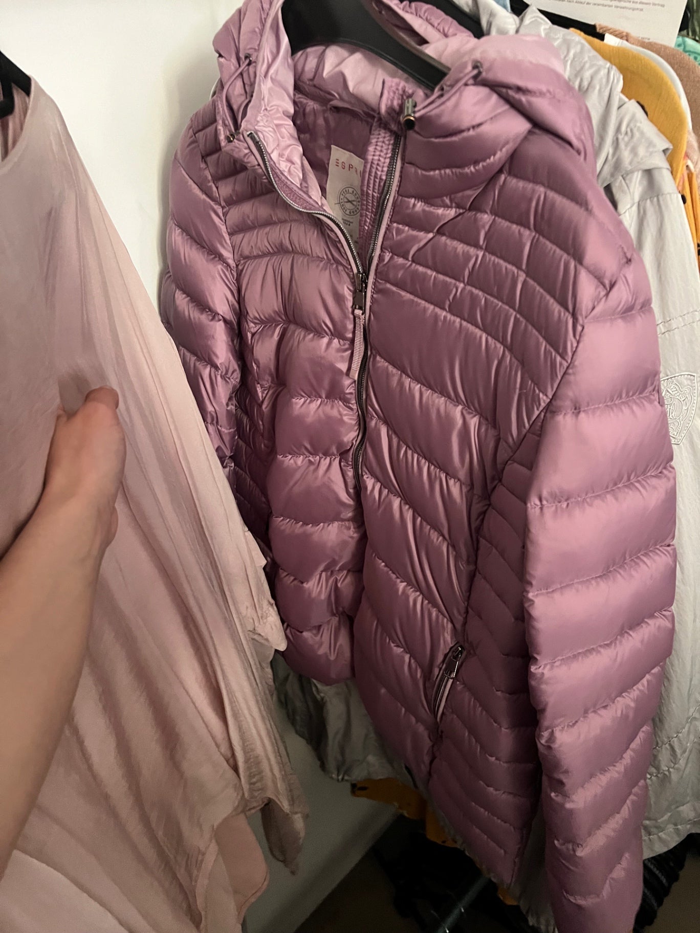ESPIRIT Jacke Rosa Gr XXL, Reißverschluss klemmt