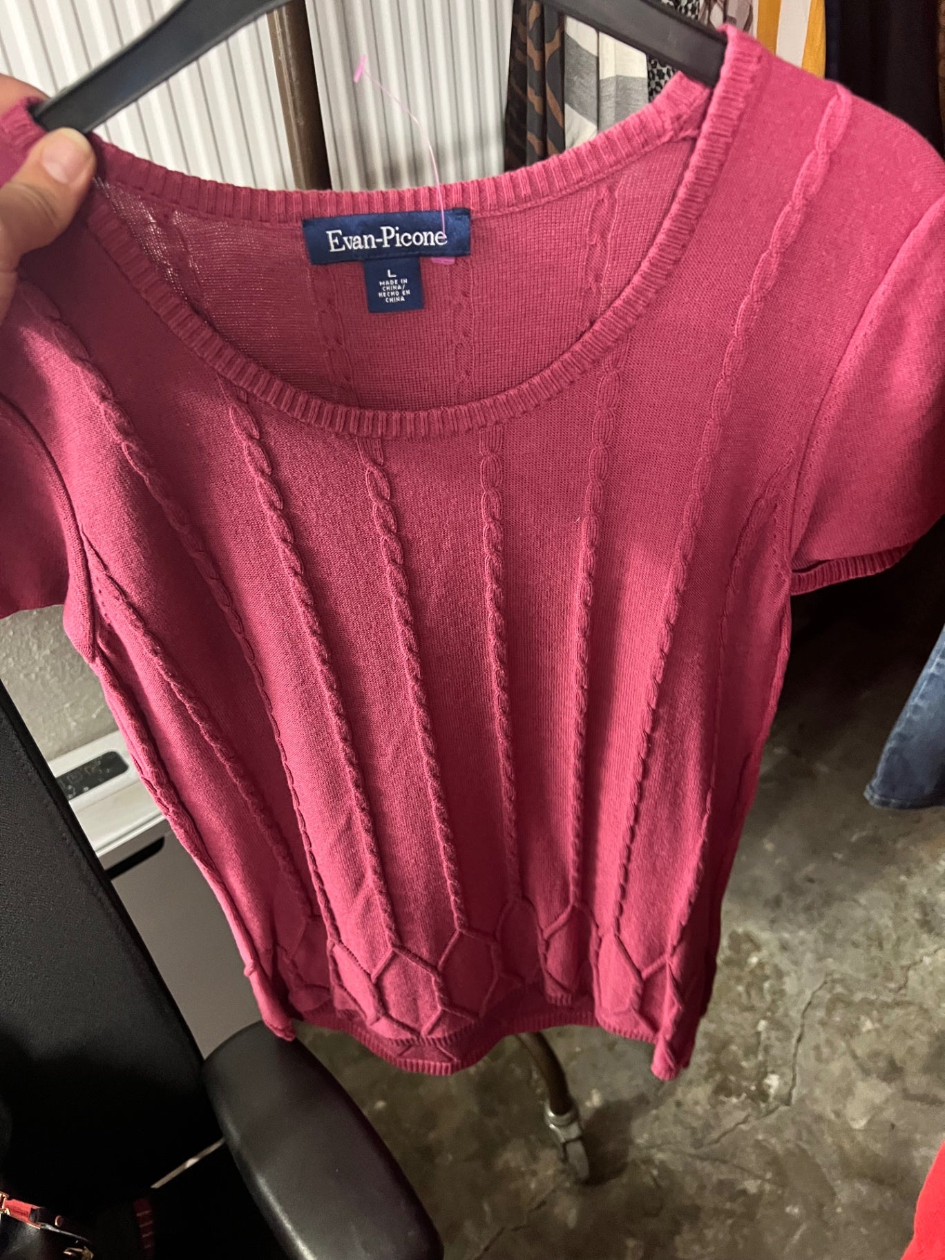 Evan-Picone Strickshirt Pink Größe: L