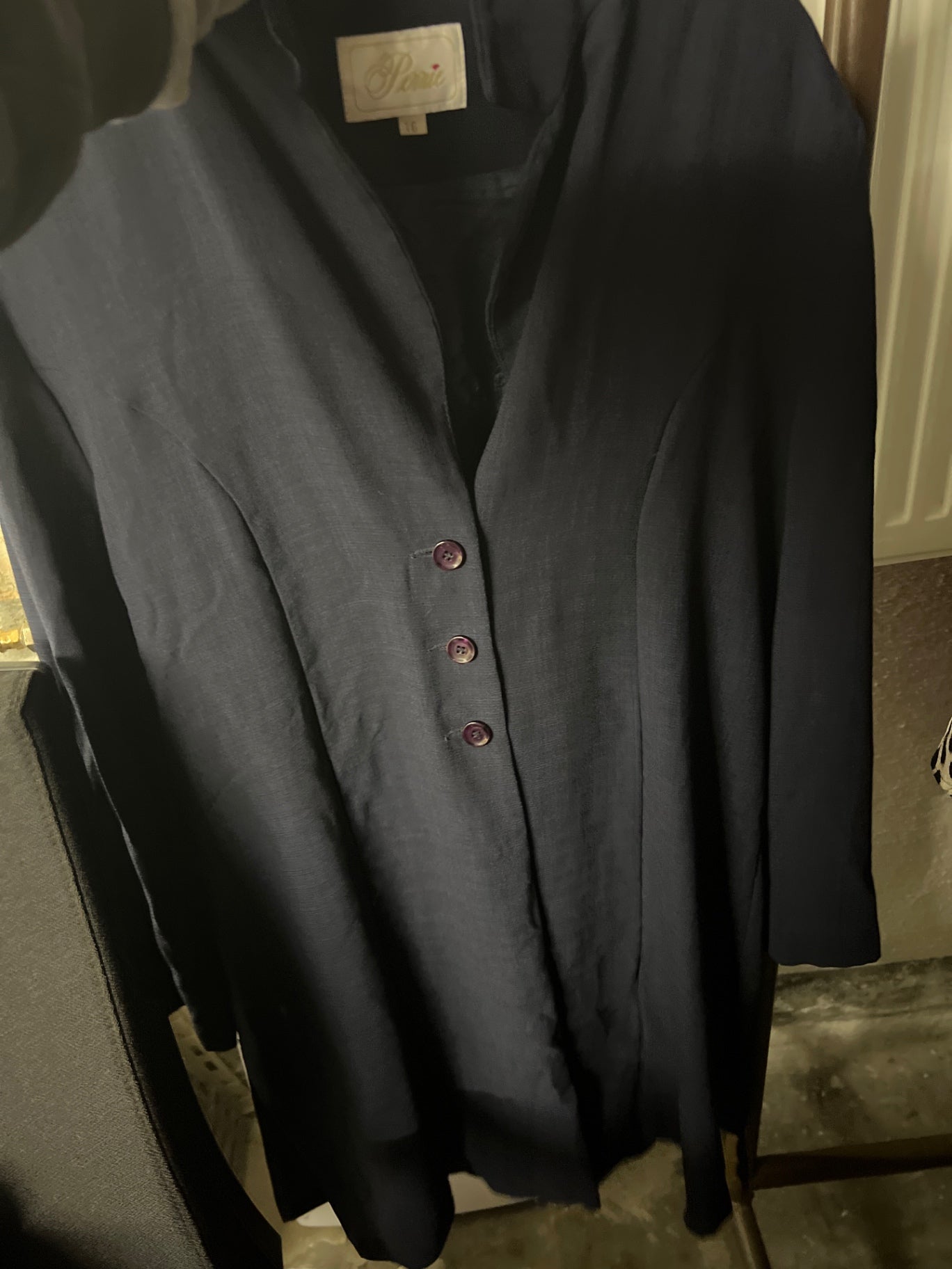Mantel Dunkelblau Größe: XL