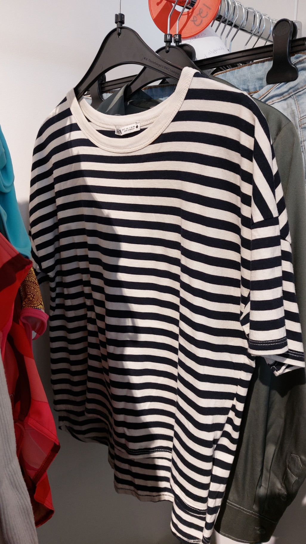 Zara T-Shirt Blau Größe: S