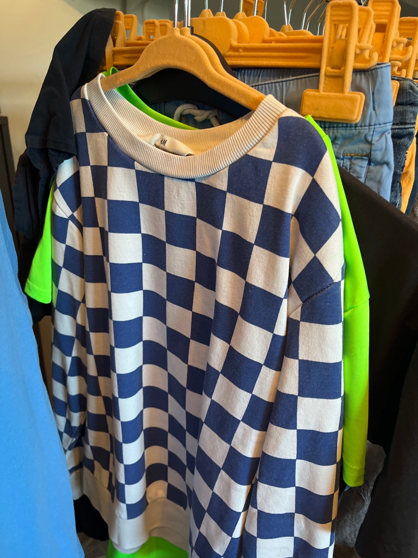 H&M Sweatshirt Blau und Weiß Größe: 134/140